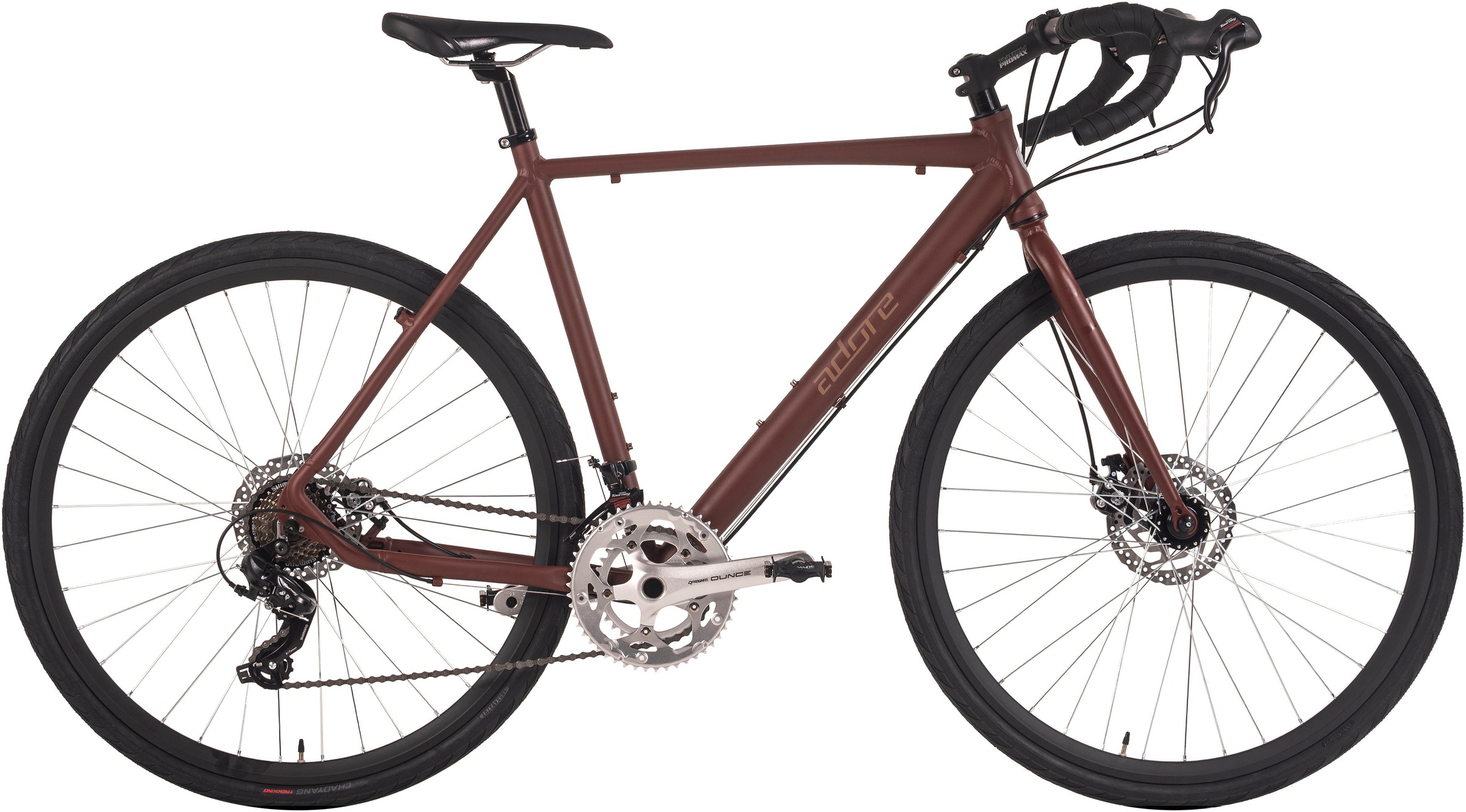 ADORE Gravelbike "Gravelbike Rennrad 28'' G3006 braun RH 56 cm Adore", 56cm, 28 Zoll (71,12cm) hinten: 28 Zoll (71,12cm), braun, Fahrräder