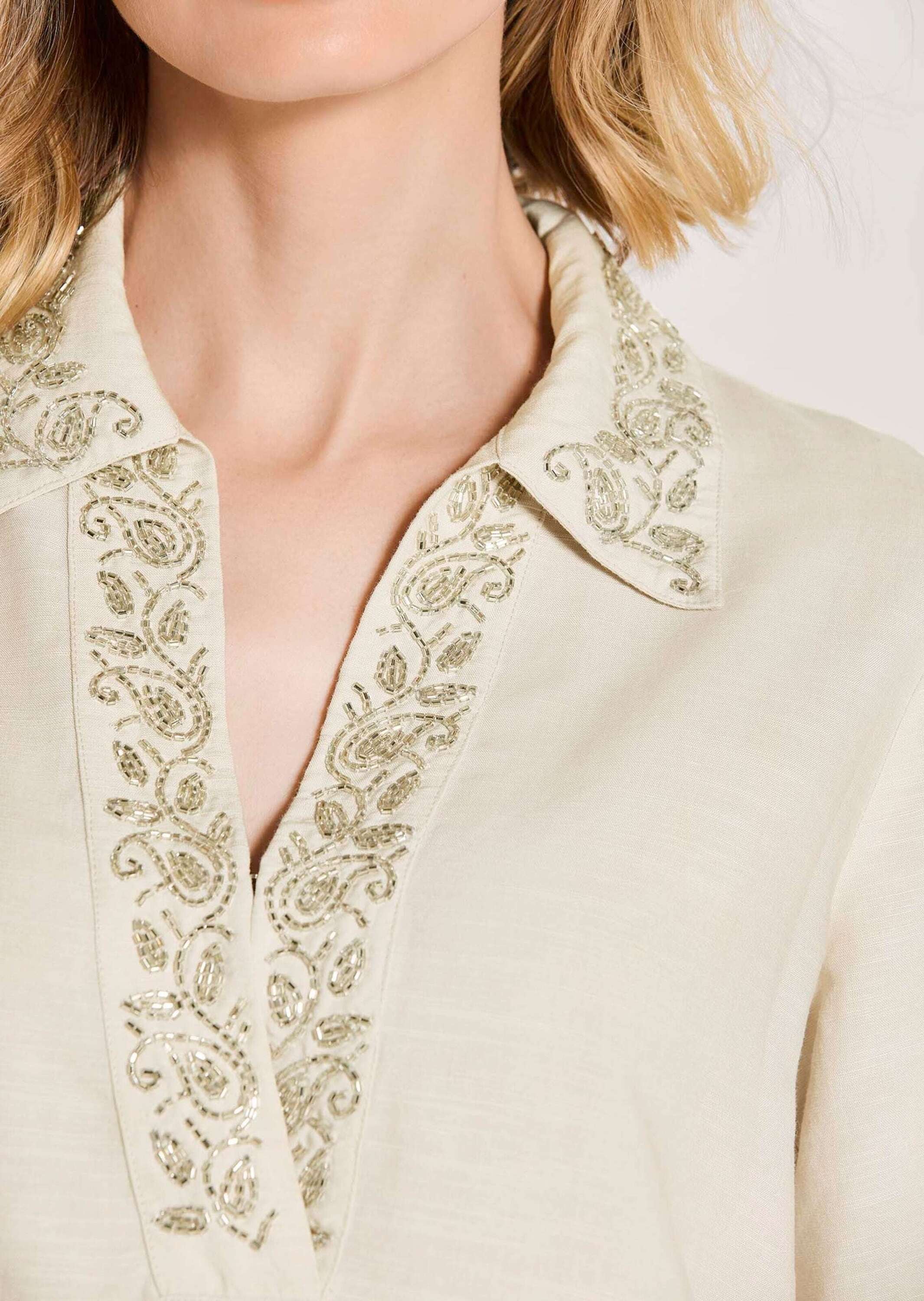 MADELEINE Sommerkleid »Midikleid Viskosekleid mit Stäbchen-Pailletten« Stäbchen-Pailetten