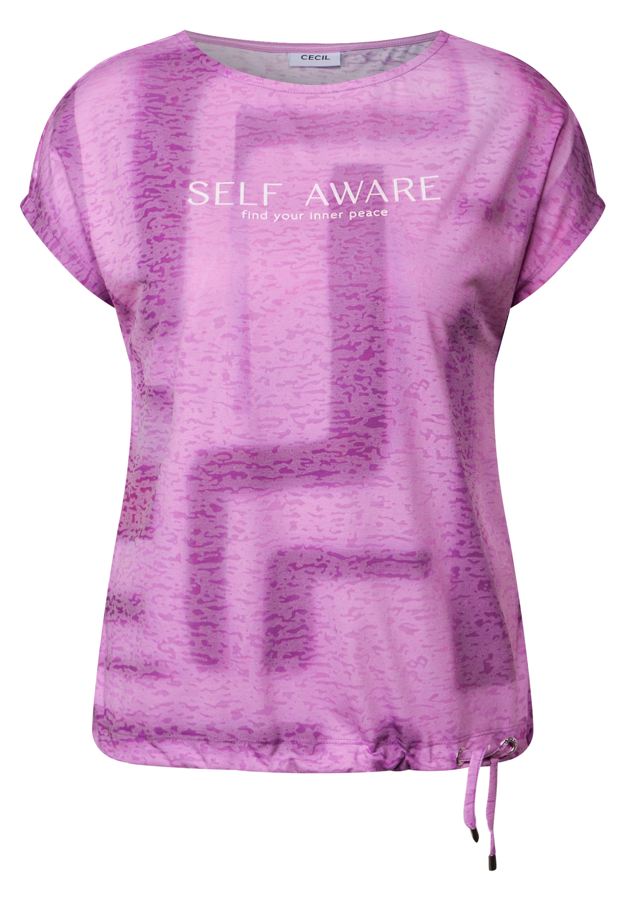 Cecil Print-Shirt, mit Tunnelzug am Saum