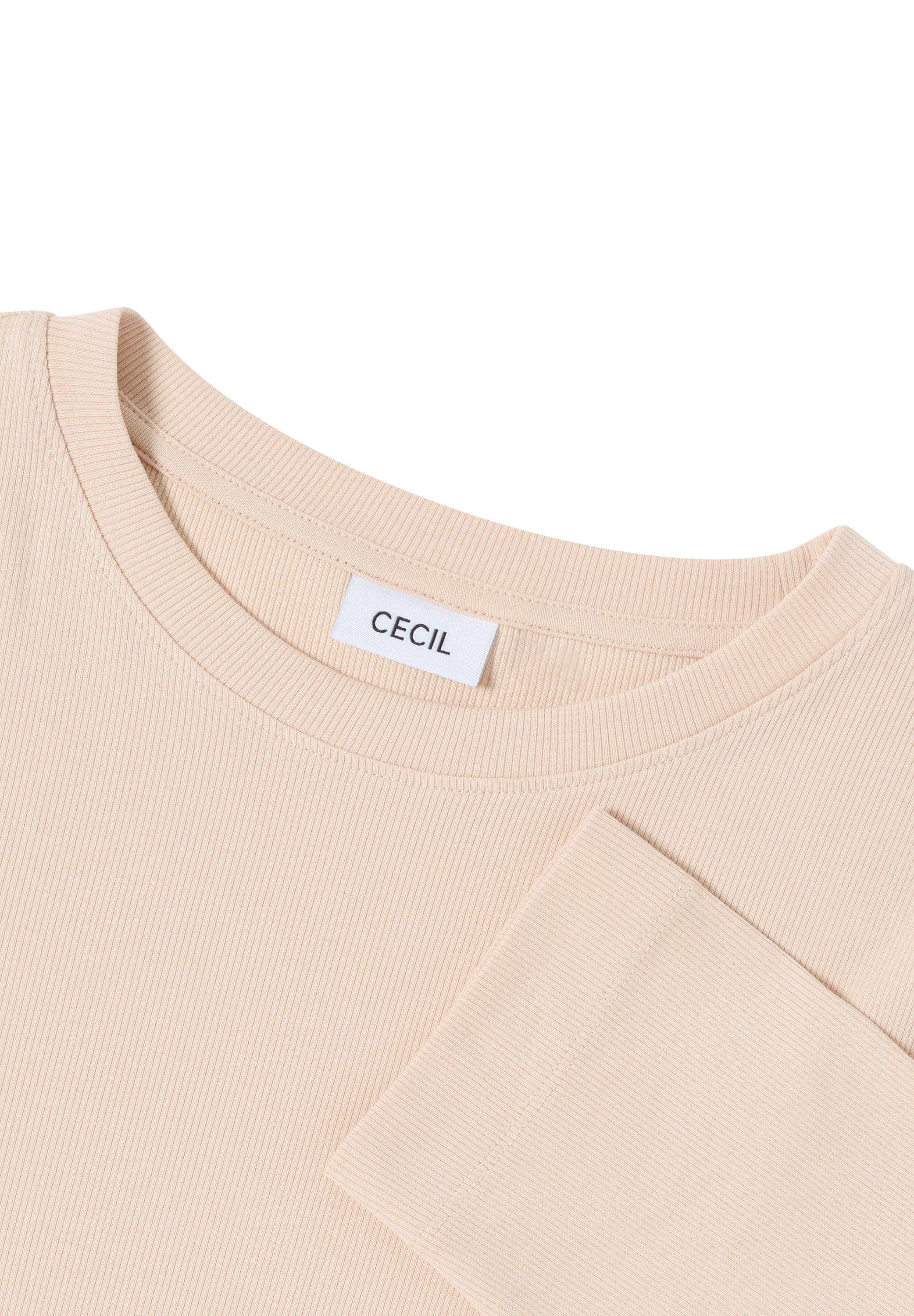 Cecil Rundhalsshirt, aus Baumwolle mit Stretchante