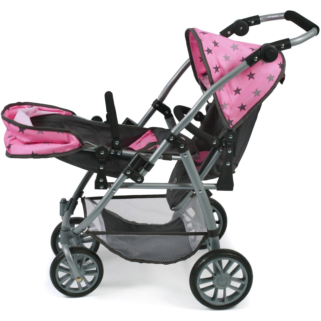 CHIC2000 Puppen-Zwillingsbuggy »Vario, Stars Grey«