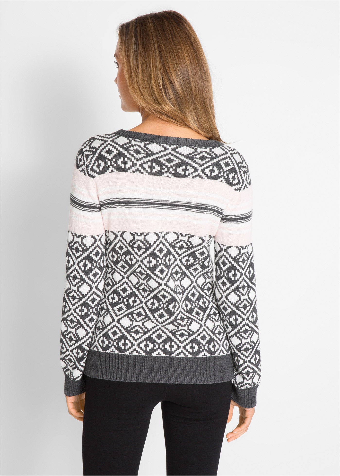 bonprix Norwegerpullover mit Norweger-Muster günstig online kaufen