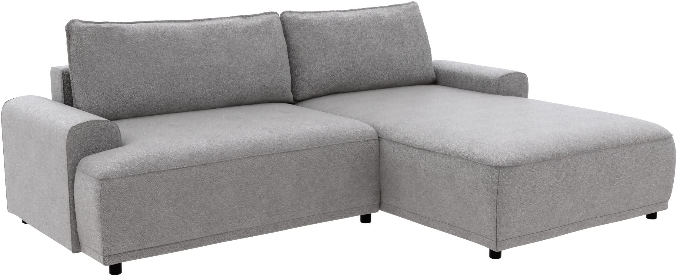 Thumbnail - TRENDMANUFAKTUR Ecksofa "Fordon, Schlafsofa mit Bettkasten, Couch in L-Form, Breite 250 cm" in Struktur fein LEO, hausti...