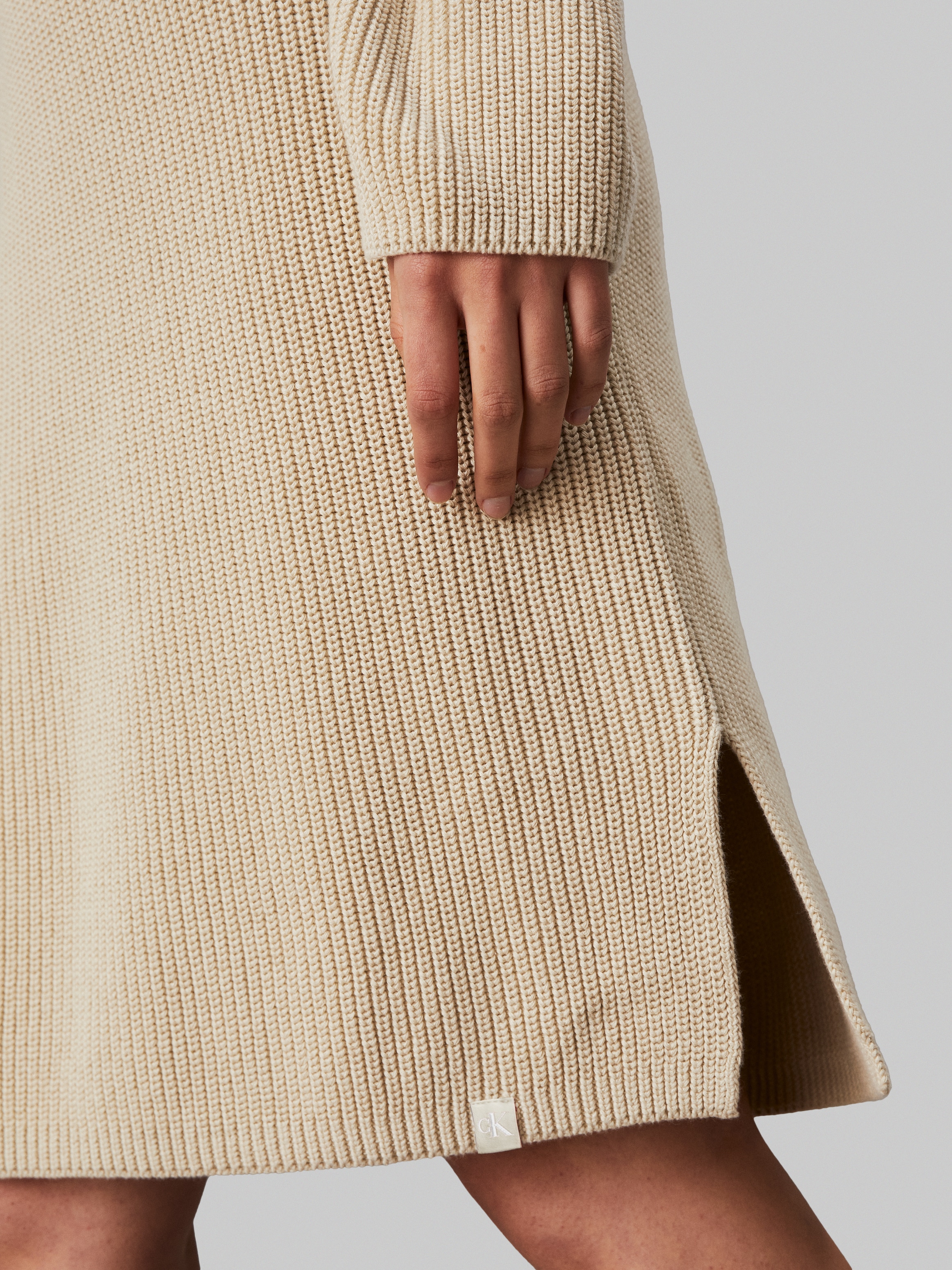 Calvin Klein Jeans Strickkleid »CHUNKY LOOSE SWEATER DRESS« mit Logopatch