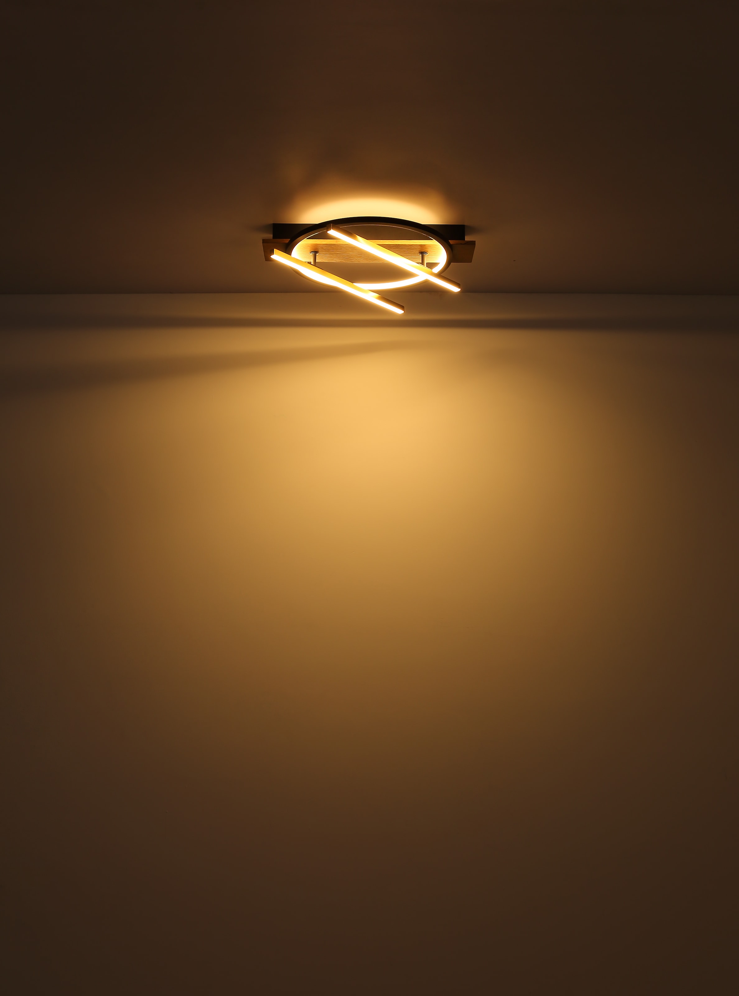 GLOBO LIGHTING LED Deckenleuchte »BEATRIX«, Leuchtmittel LED-Modul | LED fest integriert, Deckenlampe/Wohnzimmer/Schlafzimmer/modern/Holz