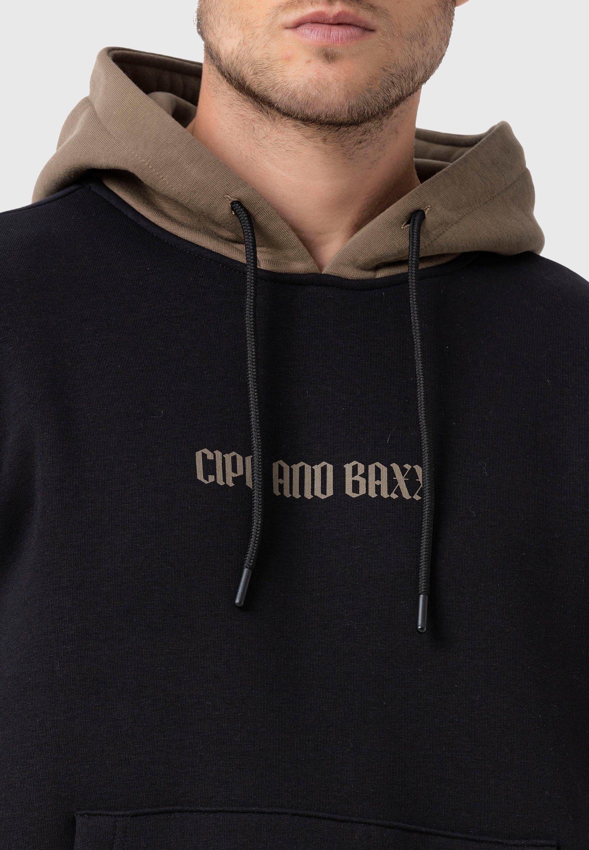 Cipo & Baxx Kapuzenpullover »Sweatshirts«, im Kontrast-Look