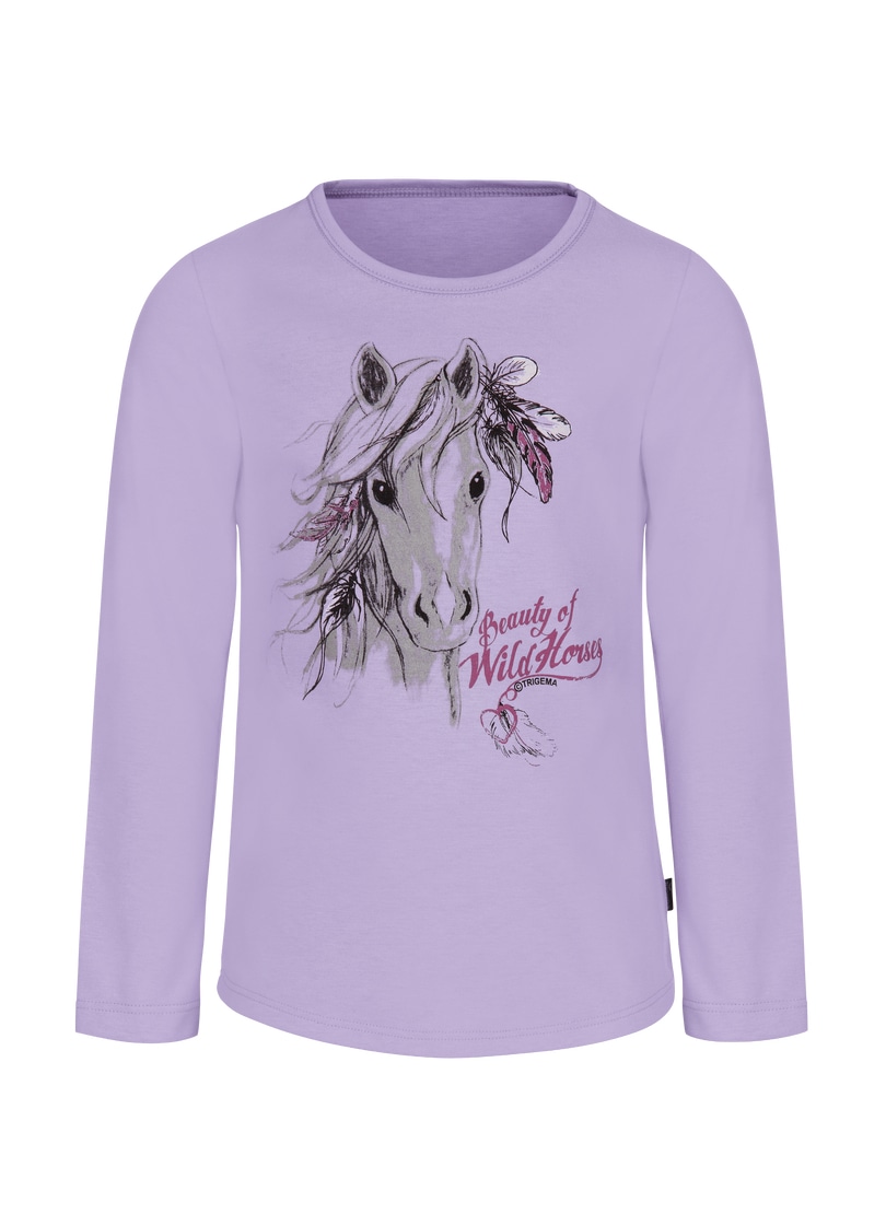Trigema T-Shirt »TRIGEMA Langarmshirt mit niedlichem Pferde-Motiv«, (1 tlg.)