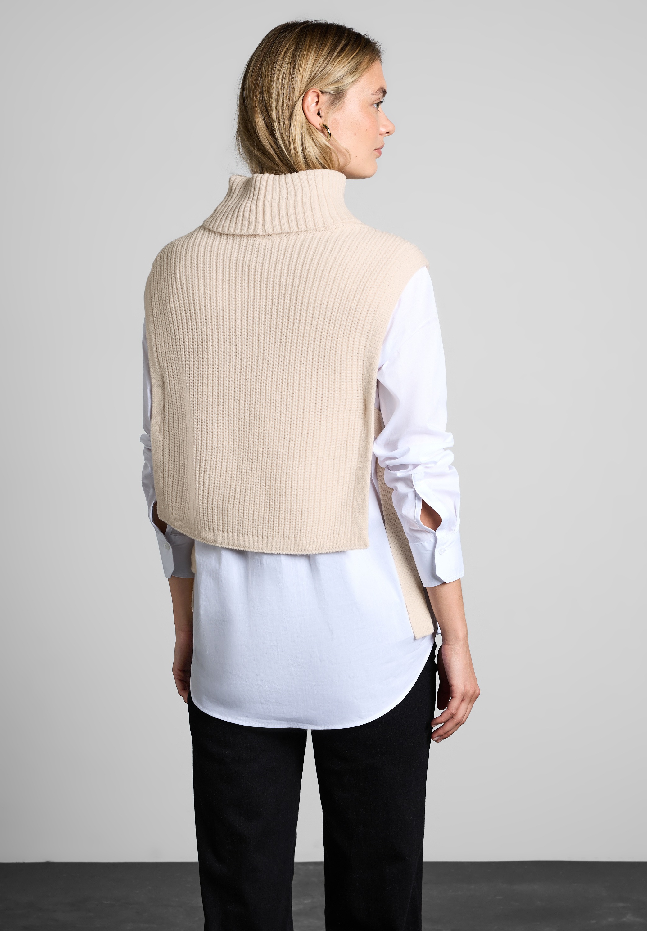 STREET ONE Strickcape, aus softem Materialmix