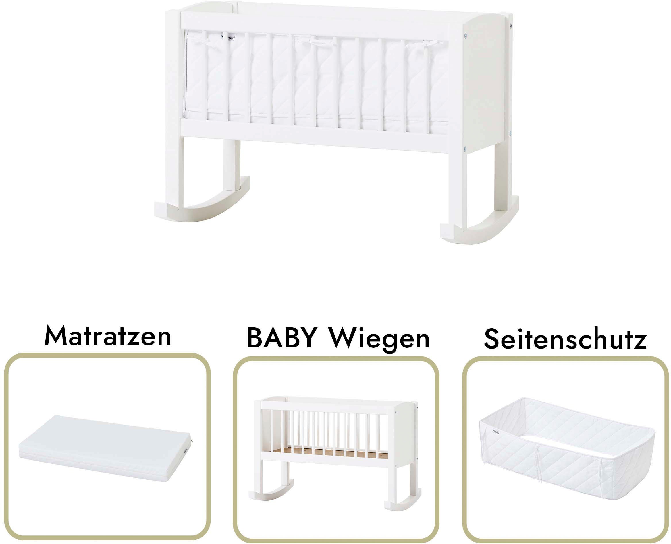 Hoppekids Stubenbett, umbaubar zu Sitzbank, wahlweise mit Matratze & Zubehör