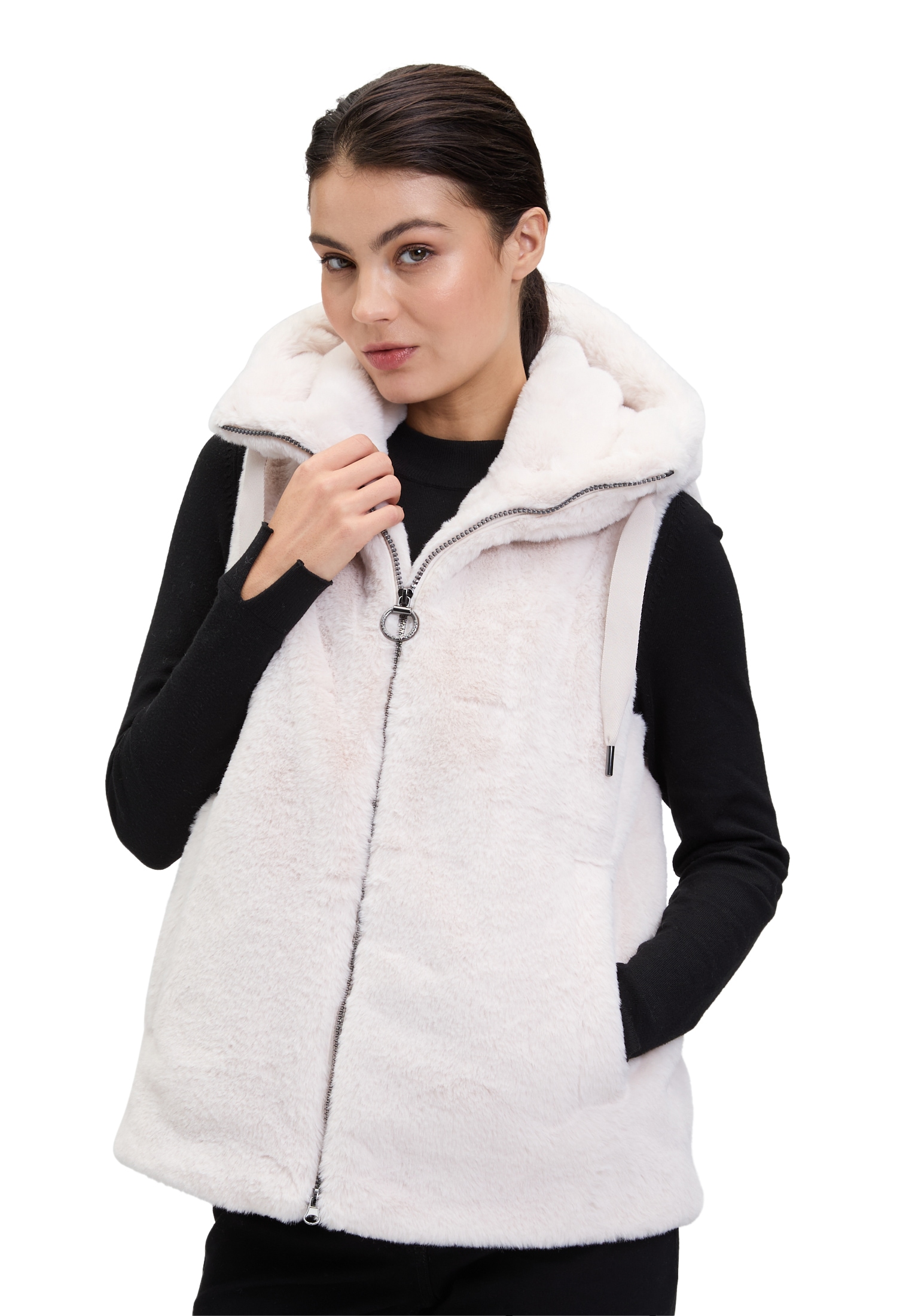 Betty Barclay Plüschweste "Damen mit Kapuze" günstig online kaufen