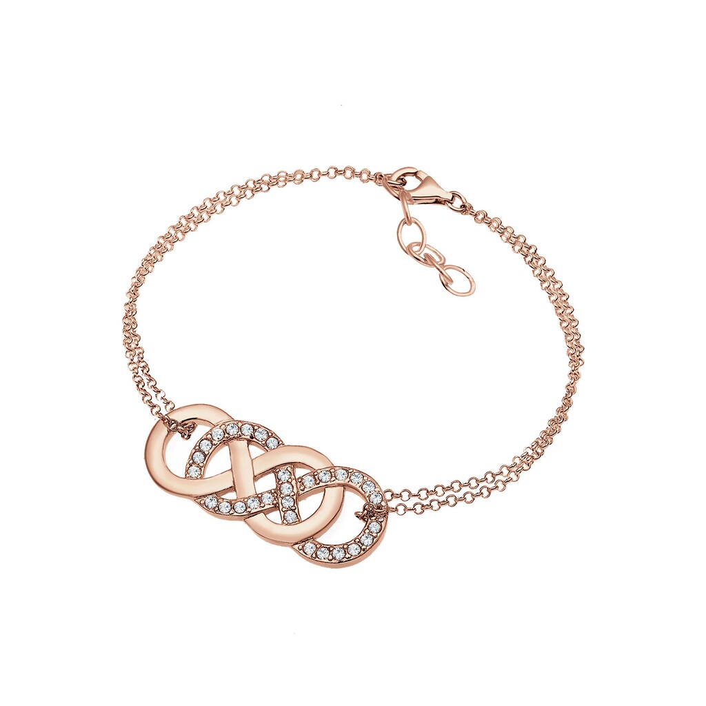 Elli Armband »Infinity Liebe Kristalle 925 Silber«