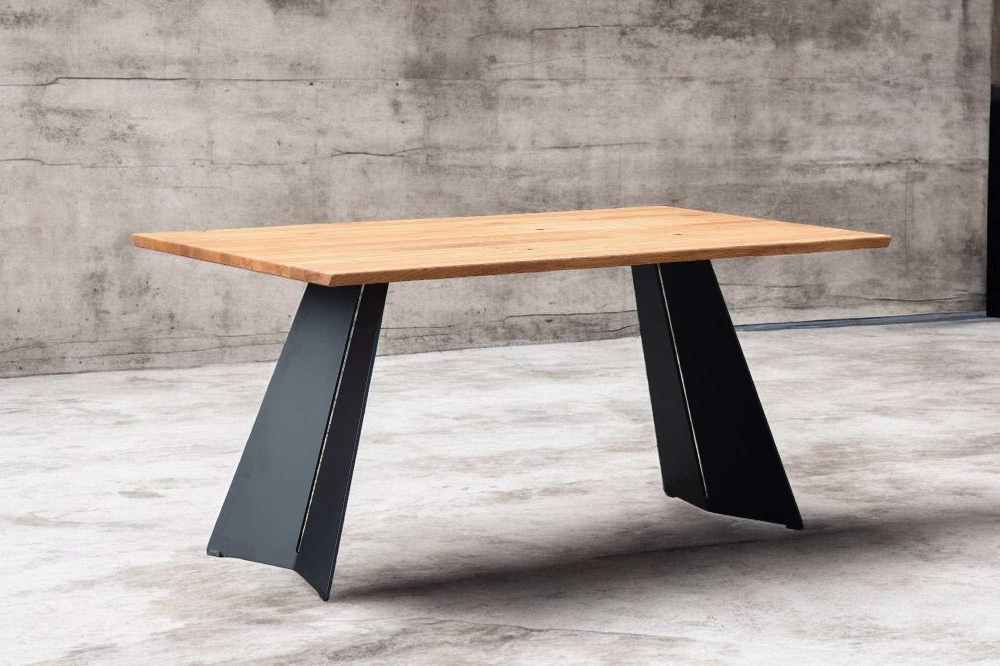 OTTO home Esstisch "Winteregg Küchentisch, Metall-Wangengestell, Wildeiche günstig online kaufen