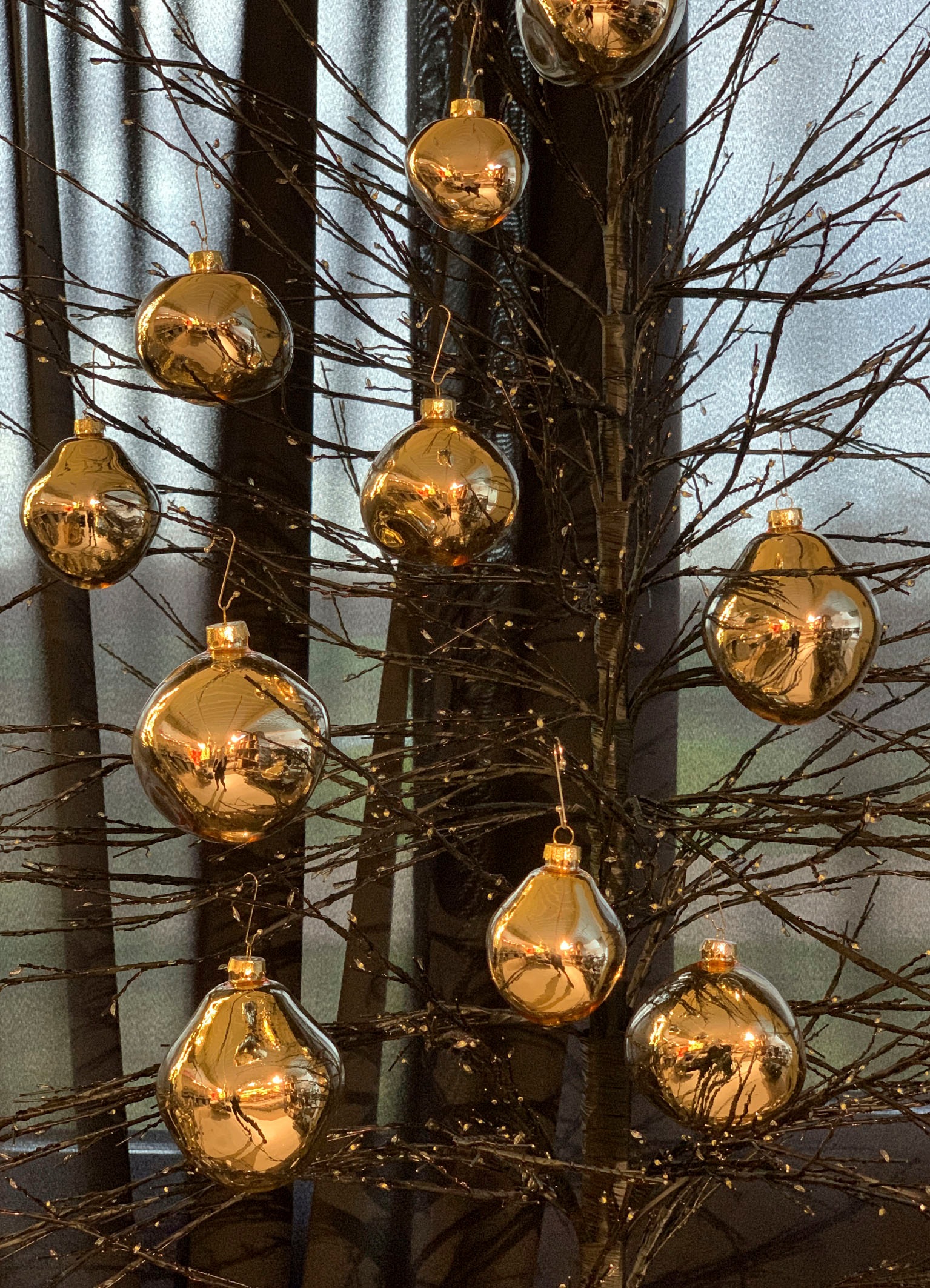 Leonique Weihnachtsbaumkugel »Birdelle glänzend, Weihnachtsdeko, BAUR Kugeln Christbaumkugeln«, in Ø St.), cm, organische Baumkugeln 6 (Set, aus Form, organischer Glas Christbaumschmuck, 8 | ca