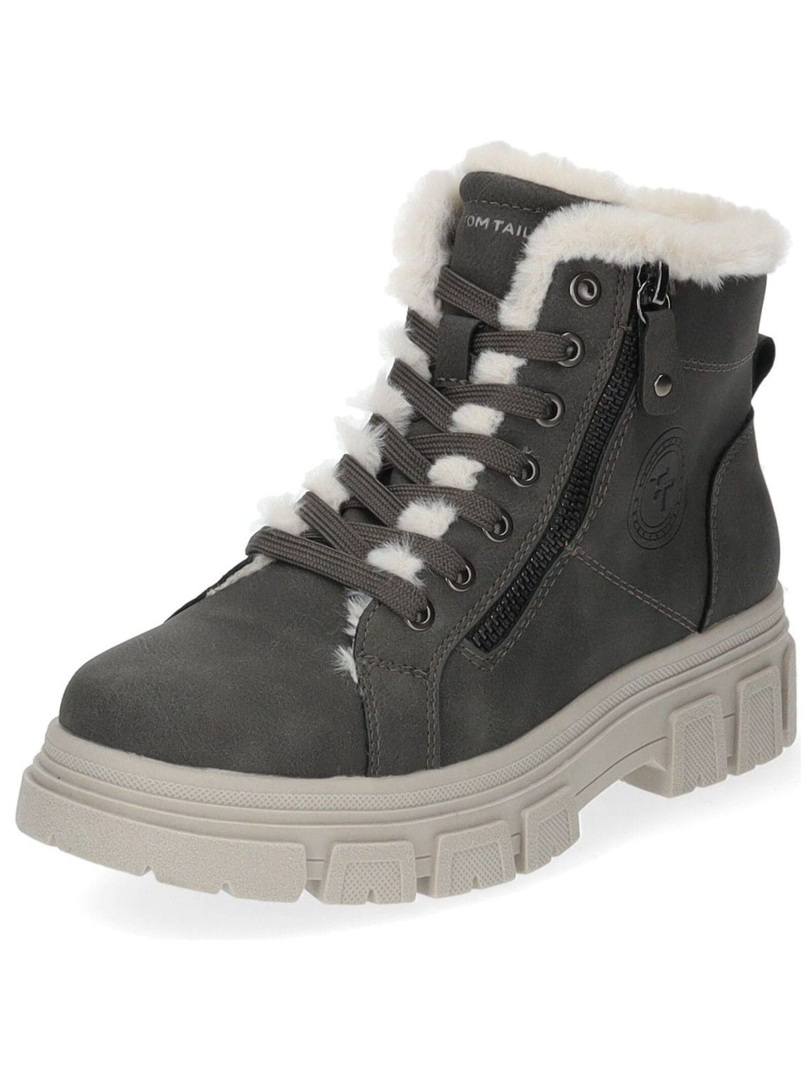 TOM TAILOR Schnürstiefelette "Tom Tailor Stiefelette Lederimitat/Textil" günstig online kaufen