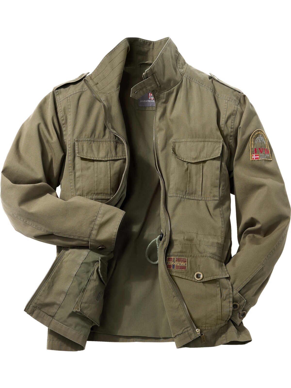 Jan Vanderstorm Fieldjacket »Fieldjacket BROR«, (1 St.), ohne Kapuze, in modischer Used-Optik