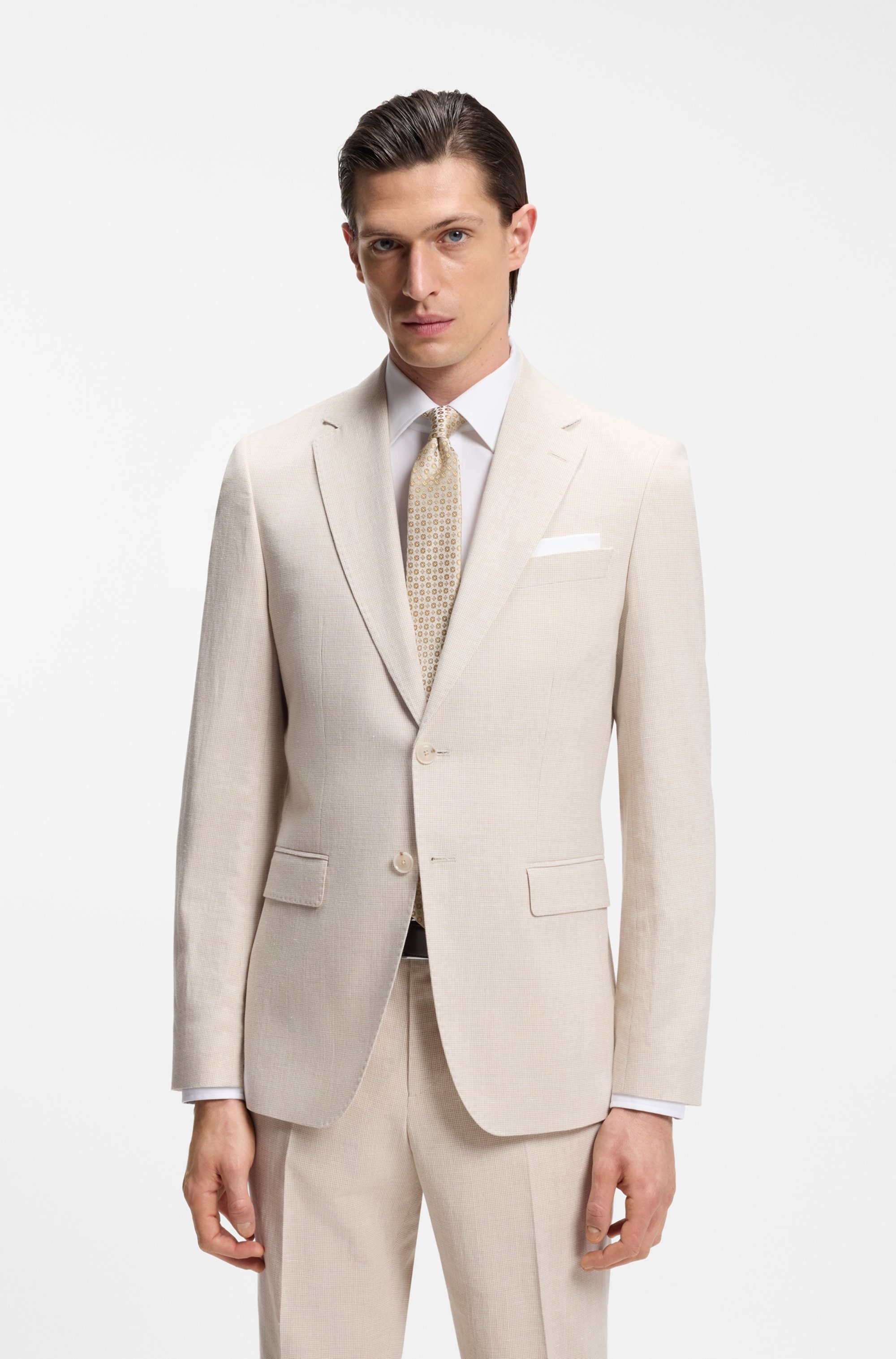 BOSS Krawatte »H-Tie 6 cm« aus einem Seiden-Mix mit Jacquard-Muster