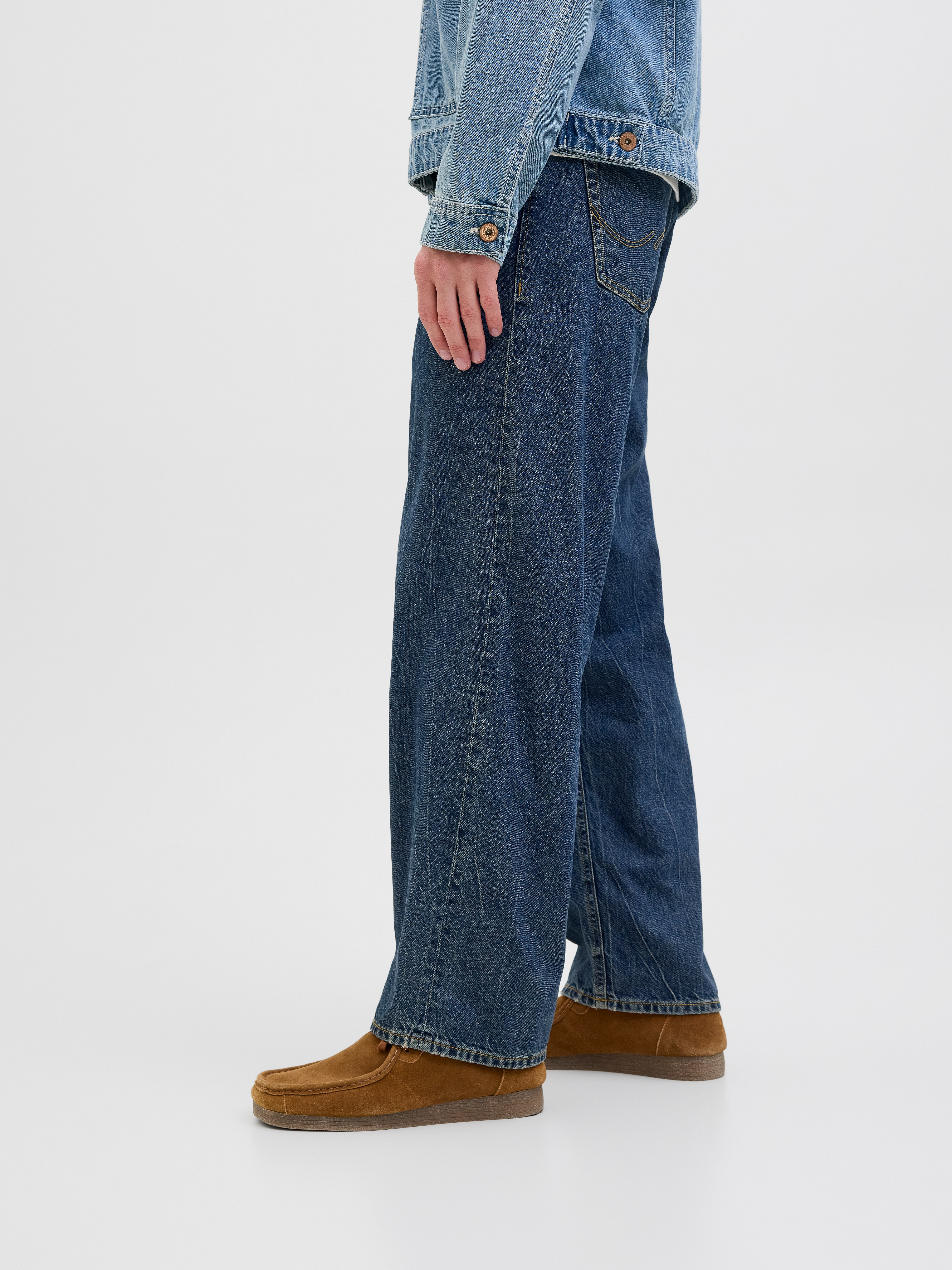 Thumbnail - Jack & Jones Relax-fit-Jeans "JJIEDDIE mit hoher Taille und lockerer Passform" mit Faded-Effekten