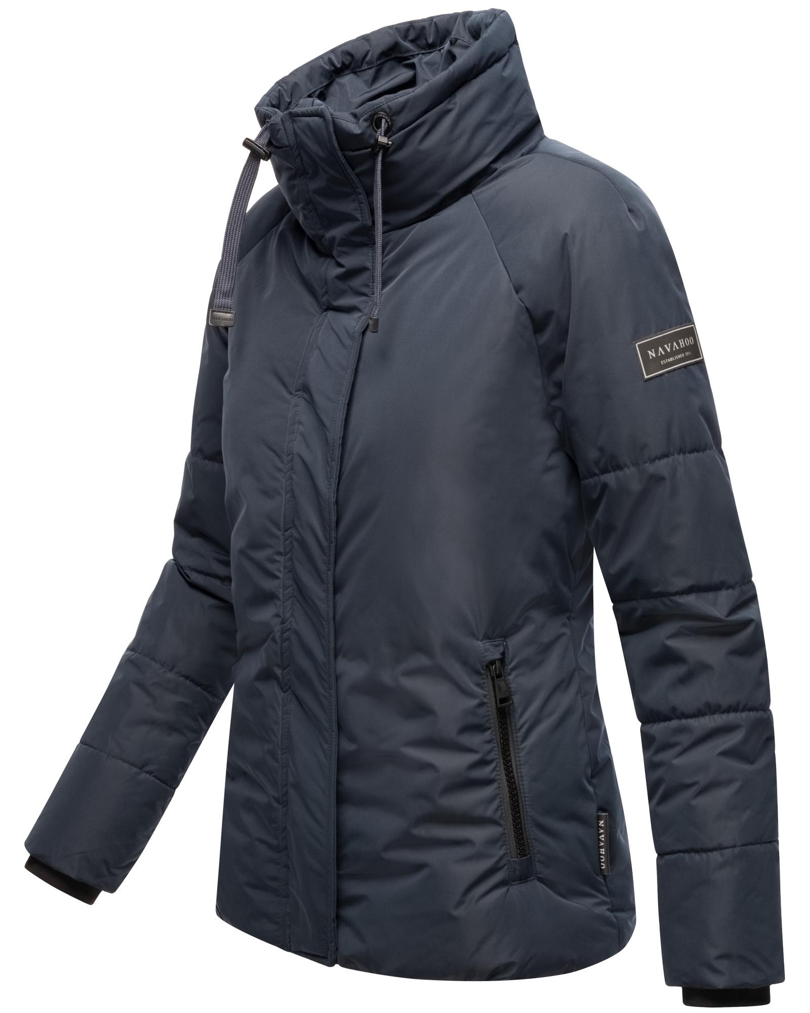 Navahoo Winterjacke »Frostii XIV«, ohne Kapuze, modische Damen Winter Steppjacke mit Kunstfellkragen