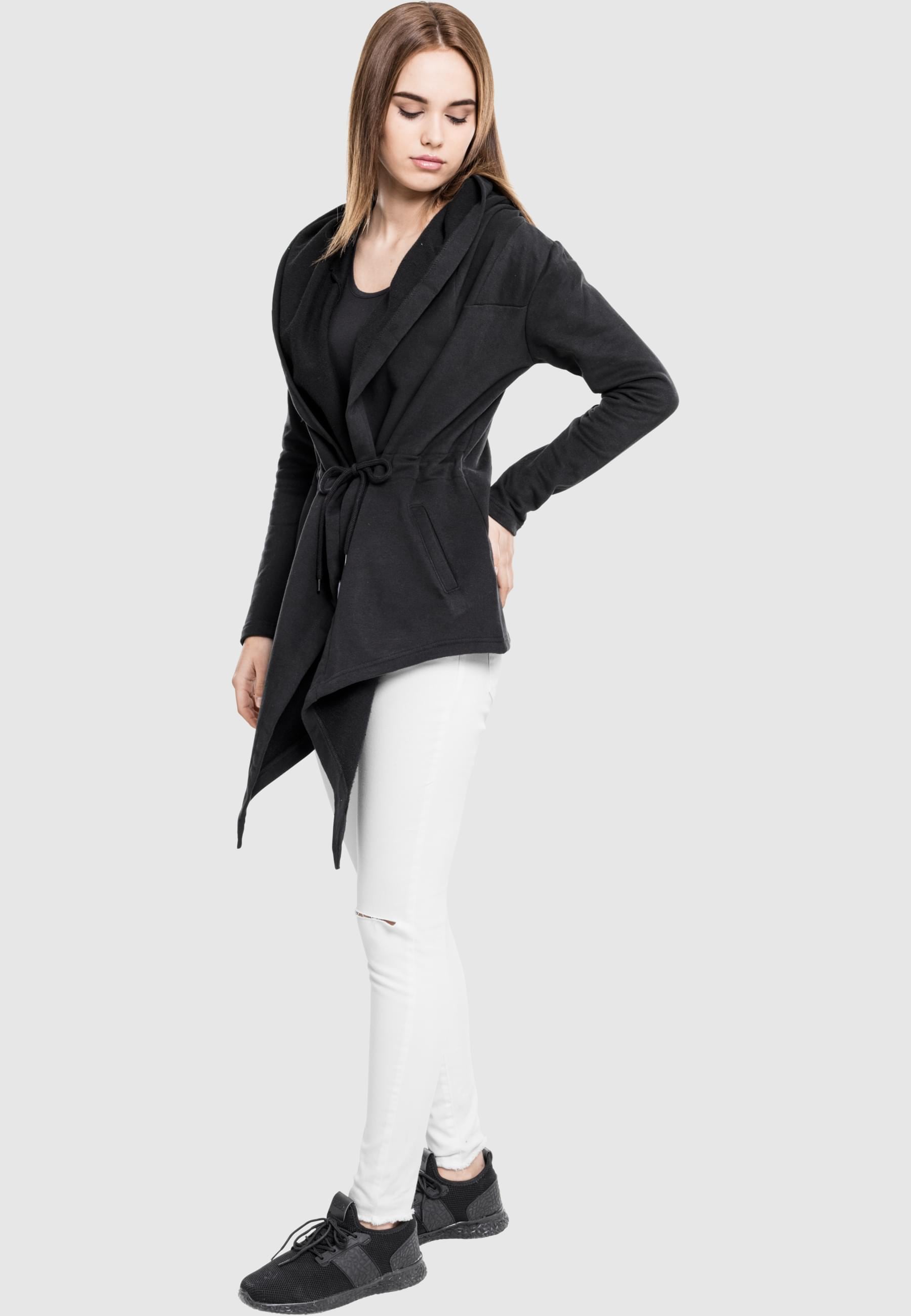 URBAN CLASSICS Strickjacke »Urban Classics Damen Ladies Hooded Sweat Cardigan«