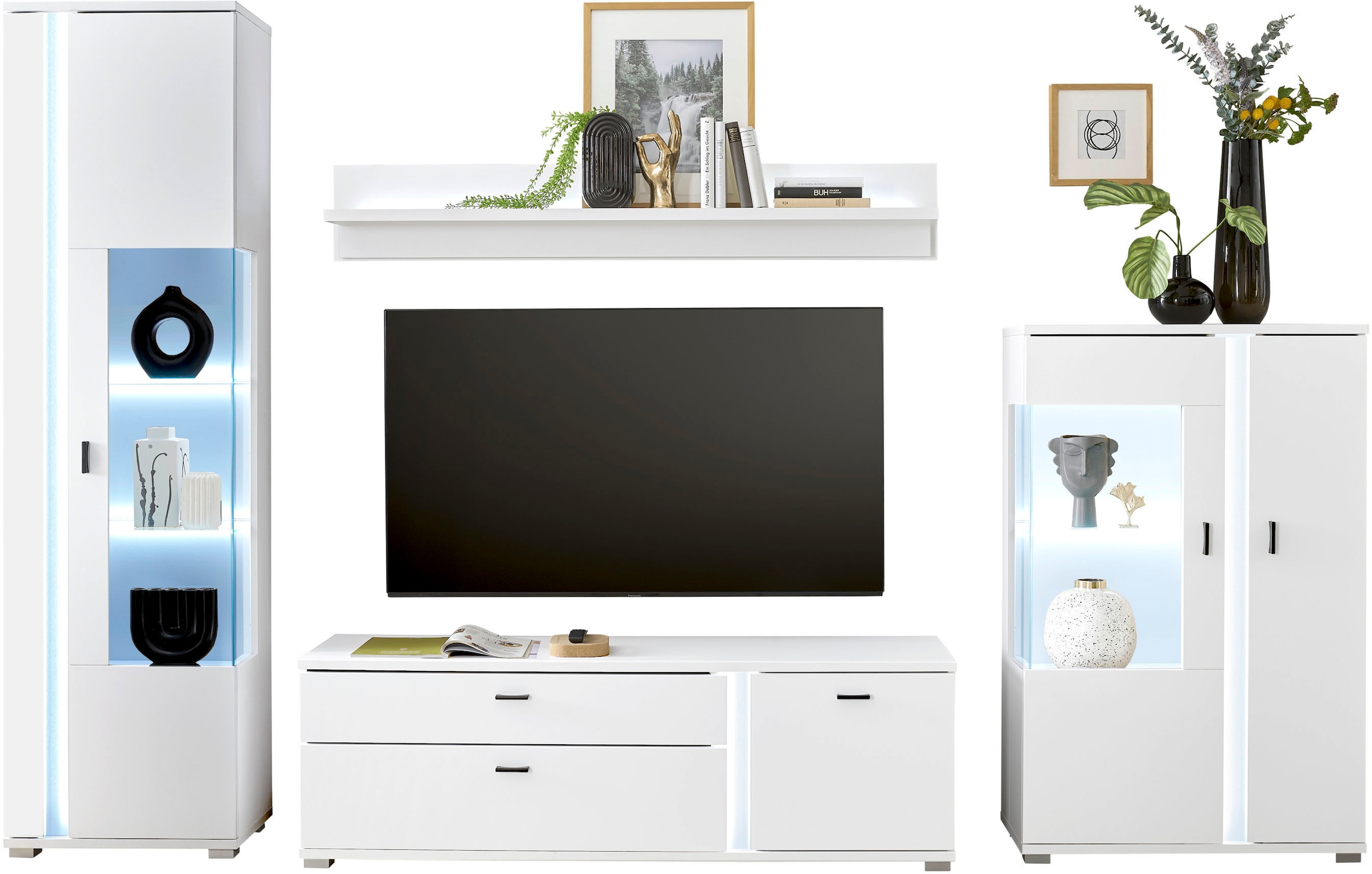 INOSIGN Wohnwand "LONG ISLAND" Set, 4 Stk. tlg. in moderner Trendfarbe,inkl günstig online kaufen