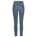 LASCANA High-waist-Jeans, mit sichtbarer Knopfleiste