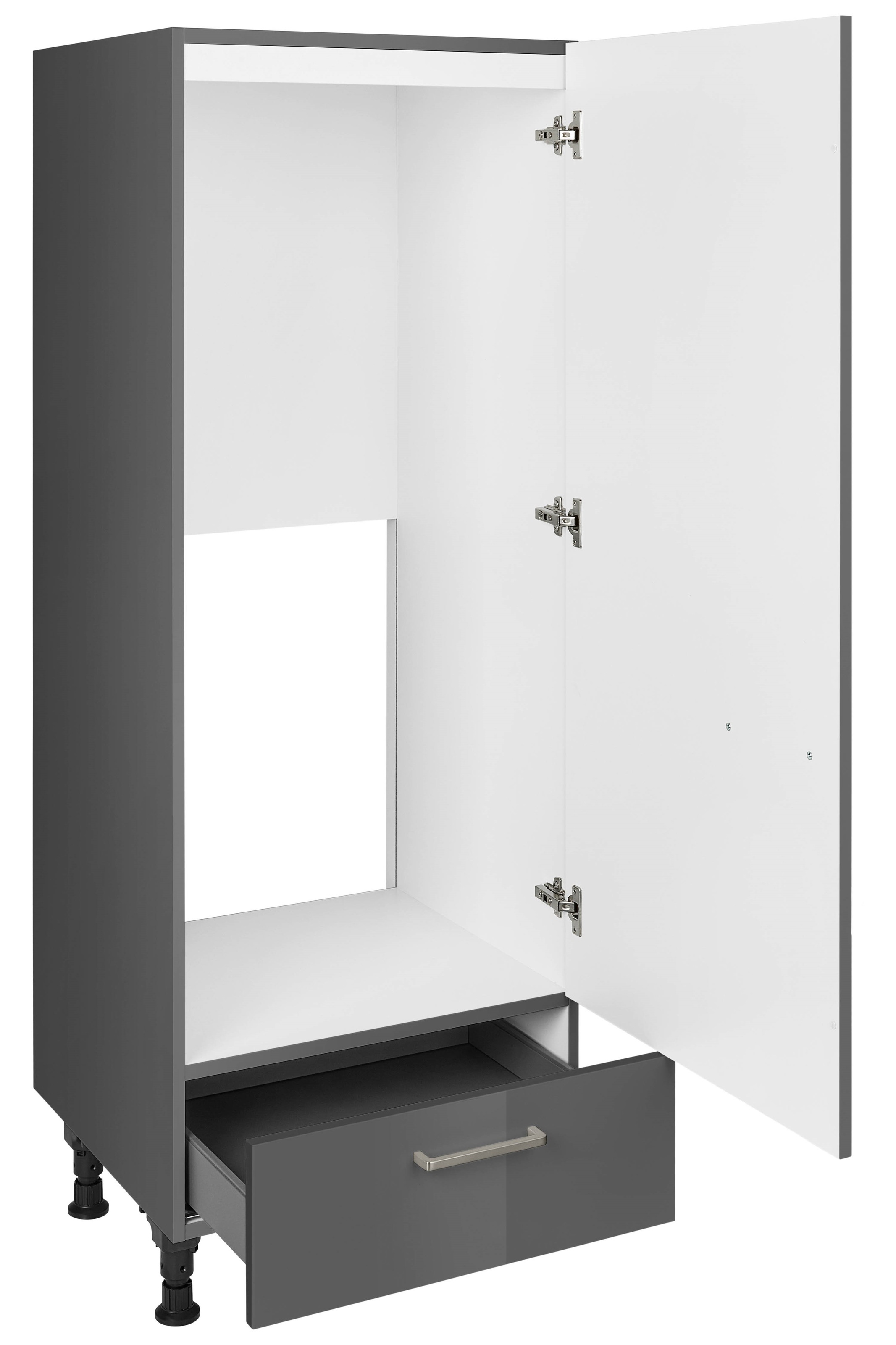 nobilia® Kühlumbauschrank »"Flash", Ausrichtung wählbar, mit Schubkasten,« vormontiert, Breite/Höhe: 60/167,8 cm