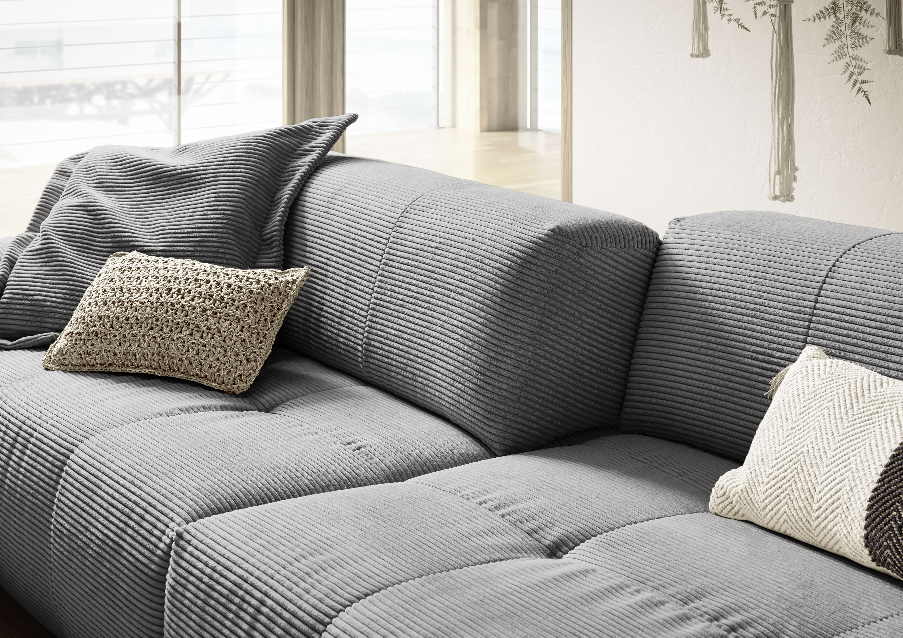 Thumbnail - 3C Candy Big-Sofa "Yoshy Mega Sofa mit Komfortfunktionen, modern und bequem," Zwei Sitztiefen durch verstellbare Rückenl...