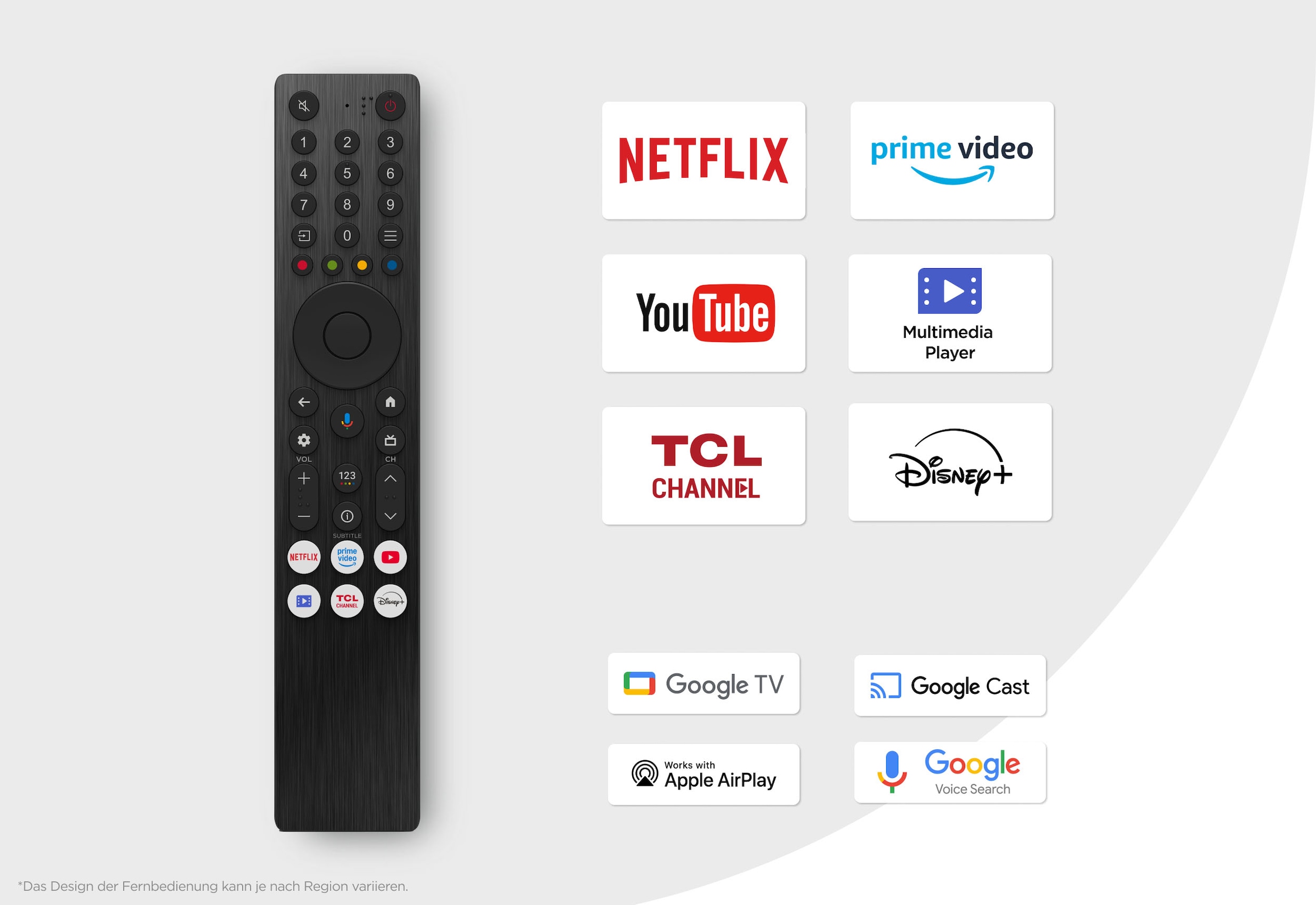 TCL Mini-LED-Fernseher »55T8D« 139 cm/55 ″ Smart-TV QD-Mini LED, AiPQ Pro Prozessor, 144Hz, ONKYO 2.1, Apple AirPlay 2