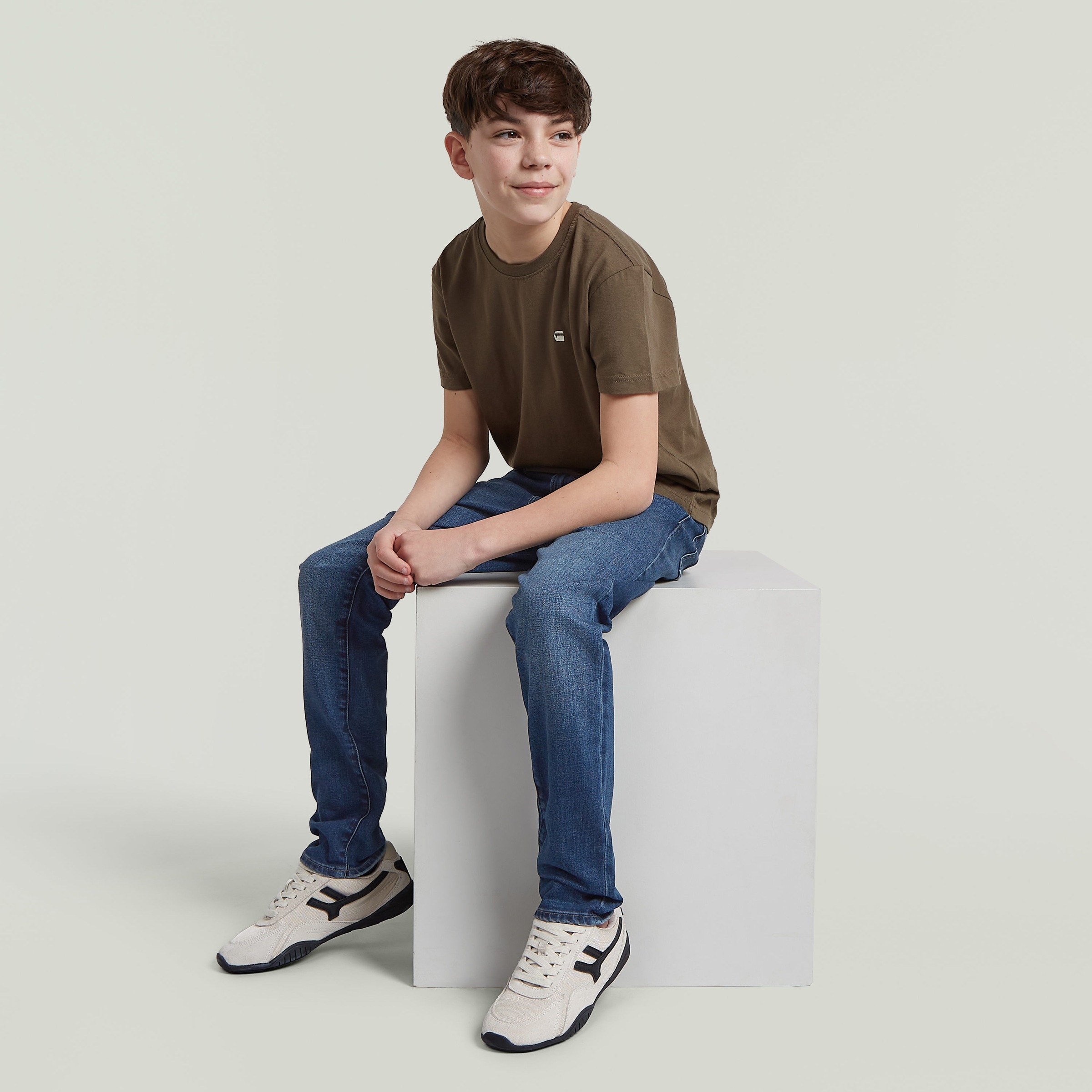 G-STAR 5-Pocket-Jeans »KIDS, 3301 SLIM« mit mittlerem Bund, Baumwoll-Denim