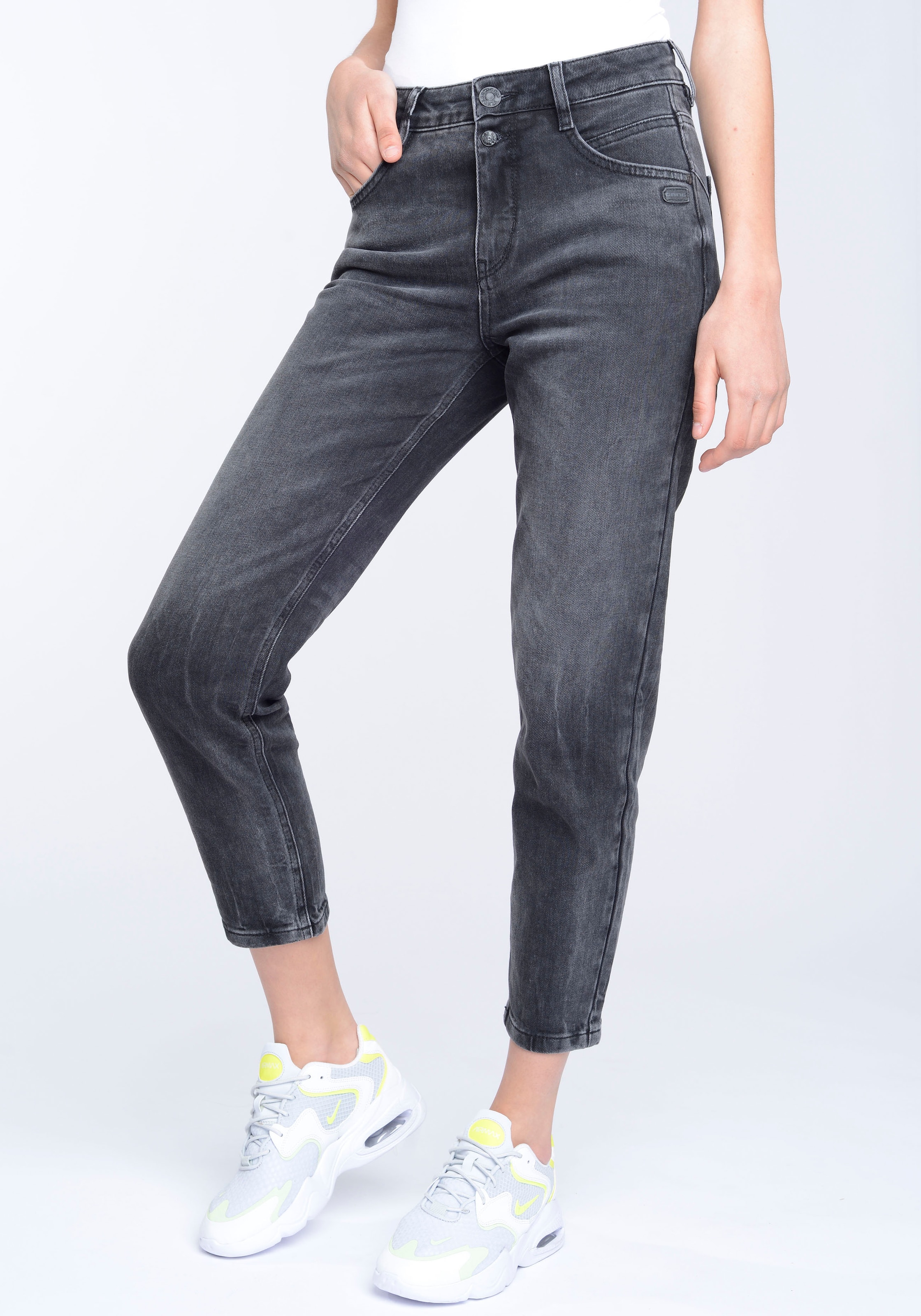 GANG Mom-Jeans »94ORA«, 2-Knopf-Verschluss BAUR | kaufen für mit verkürzter Beinlänge