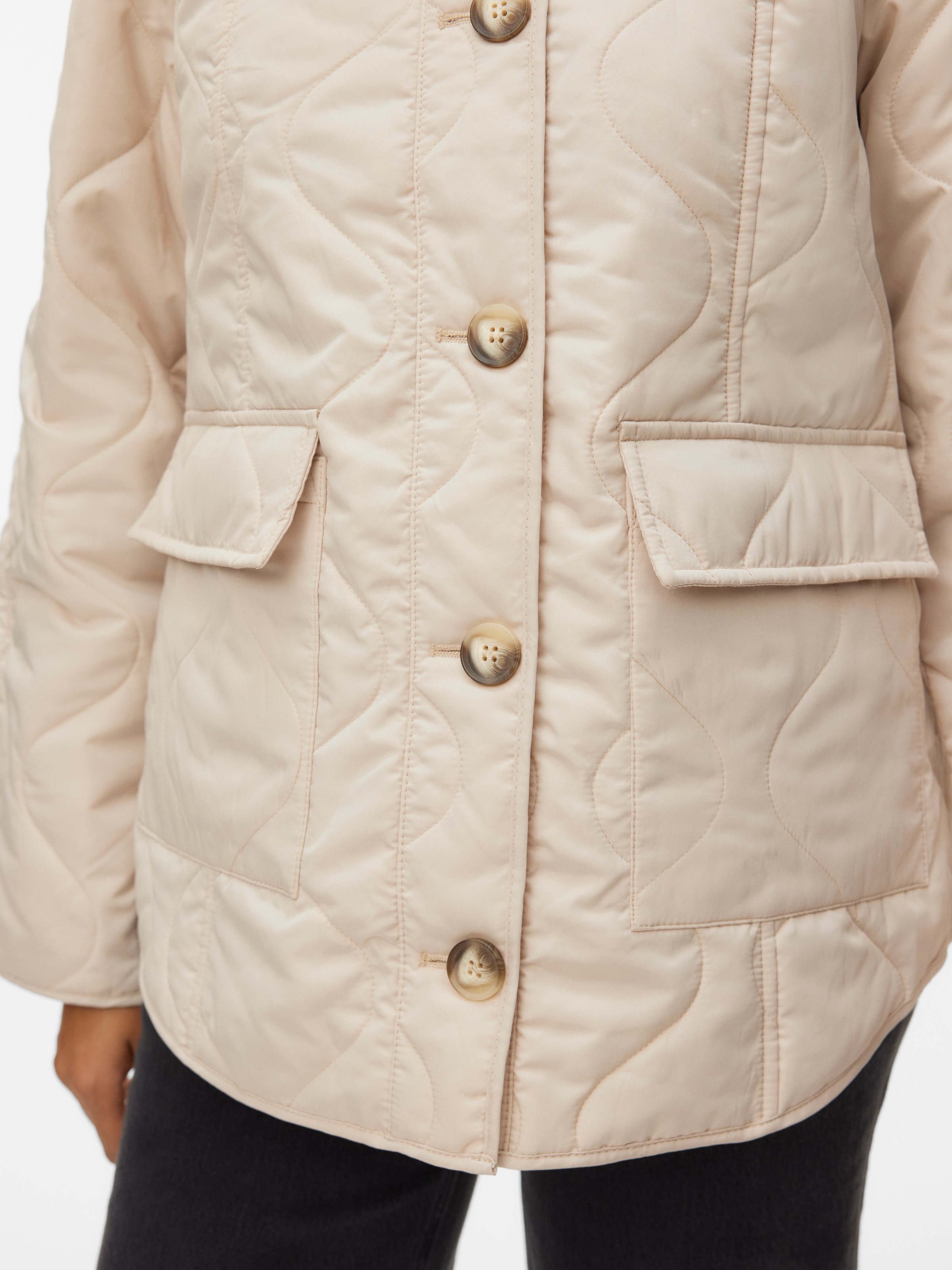 Vero Moda Steppjacke "VMMILLIE JACKET NOOS" mit durchgehender Knopfleiste günstig online kaufen