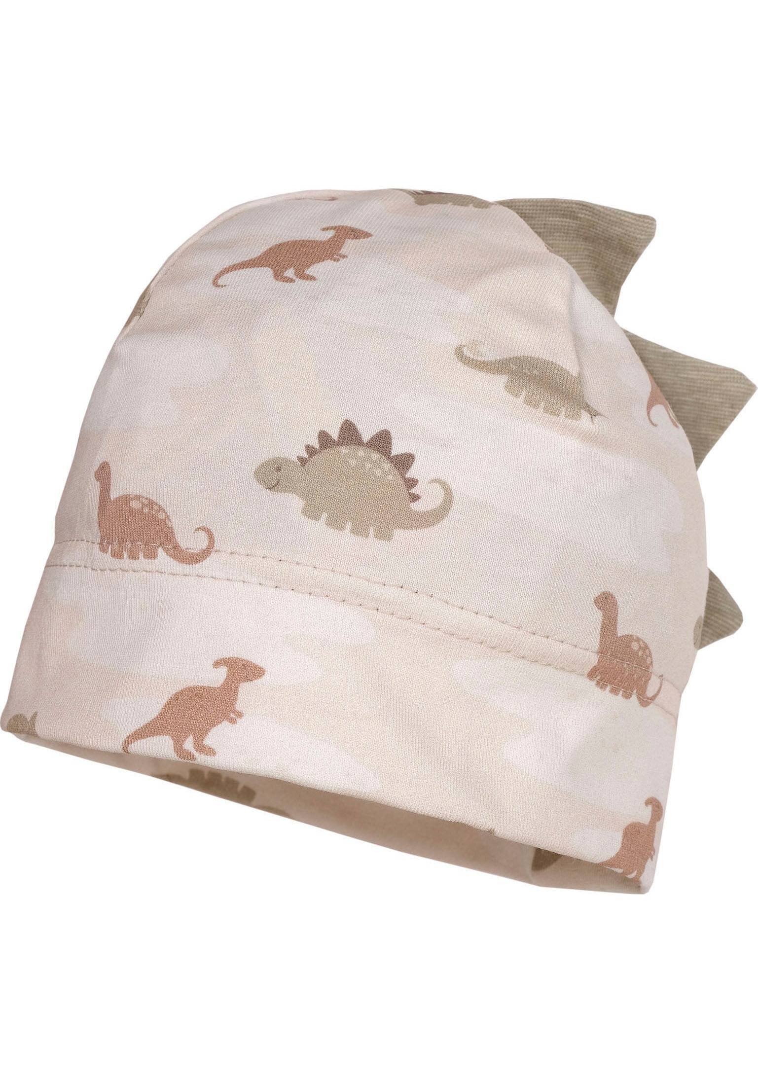 MAXIMO Baby Jerseymütze, beige, Gr. 43, gemustert, Jersey, Baumwollmischung, Mützen, Allover gemustert