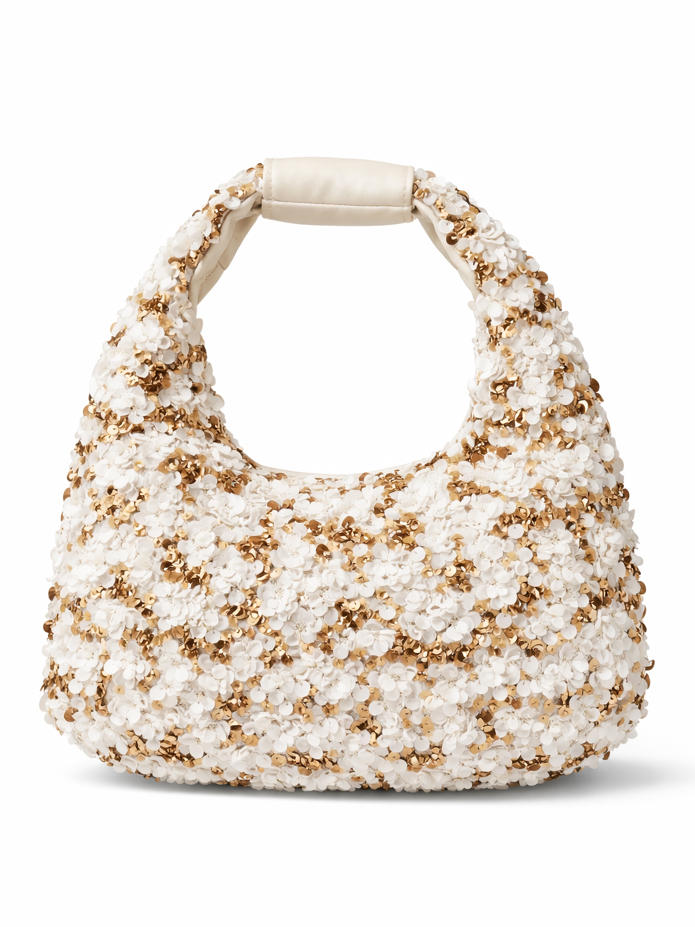 TONI & FRIENDS Damen Schultertasche "Pailetten"gold, Taschen, ovale Schultertasche mit Pailetten