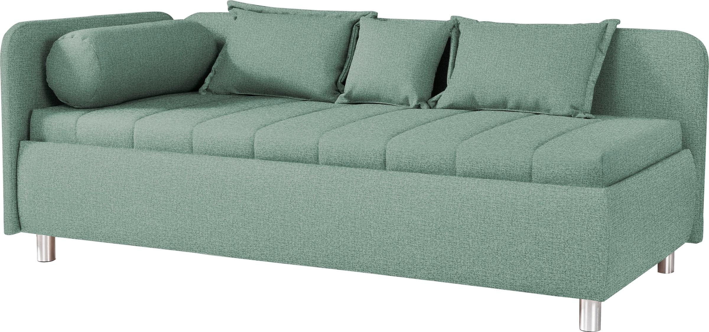 alina Schlafsofa »Kiana«, mit Bettkasten und Zierkissen, Liegefläche 90/200 cm oder 100/200 cm