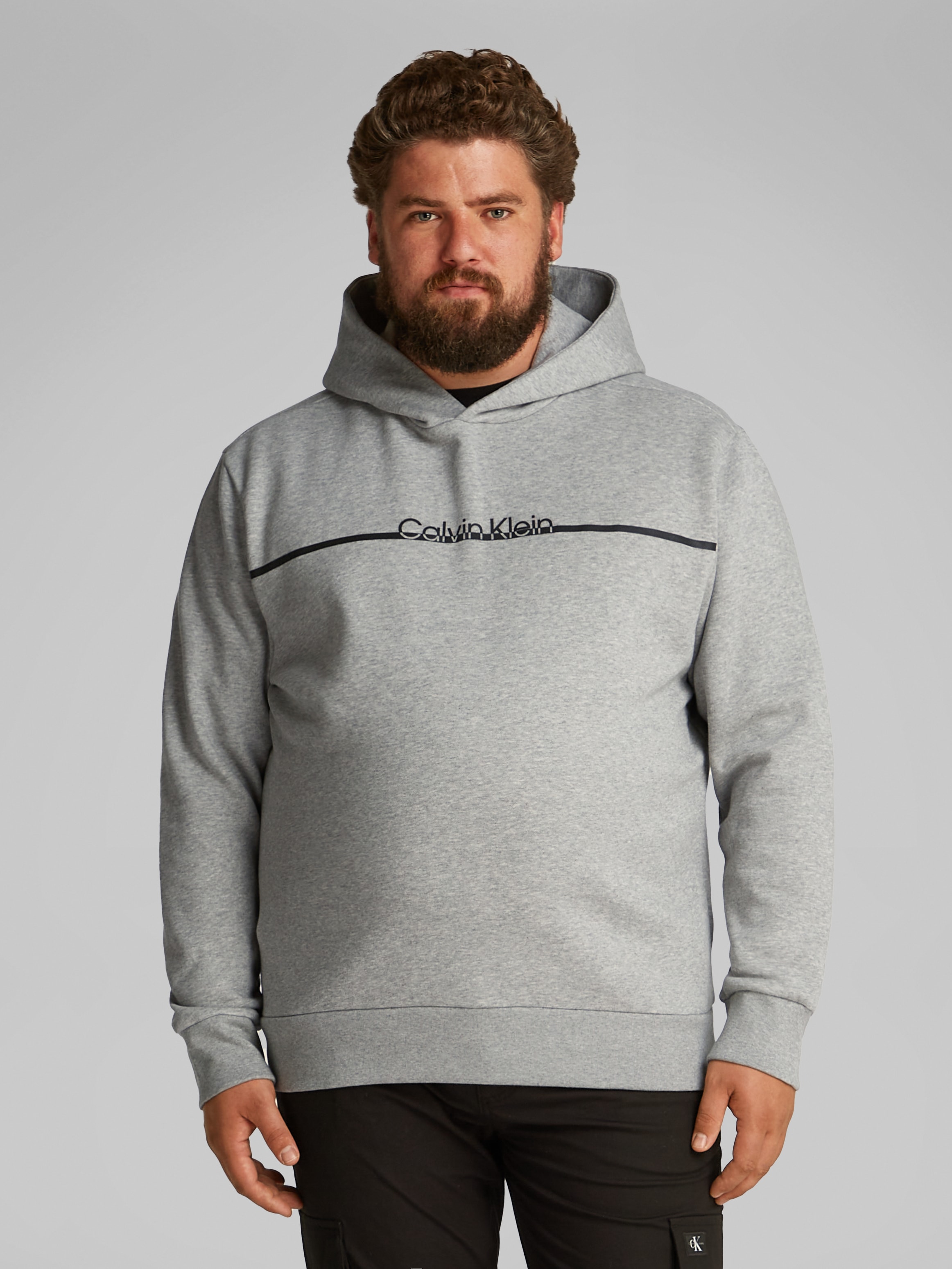 Calvin Klein Big&Tall Sweatshirt "BT SPLIT LINE LOGO HOODIE", in Großen Grö günstig online kaufen