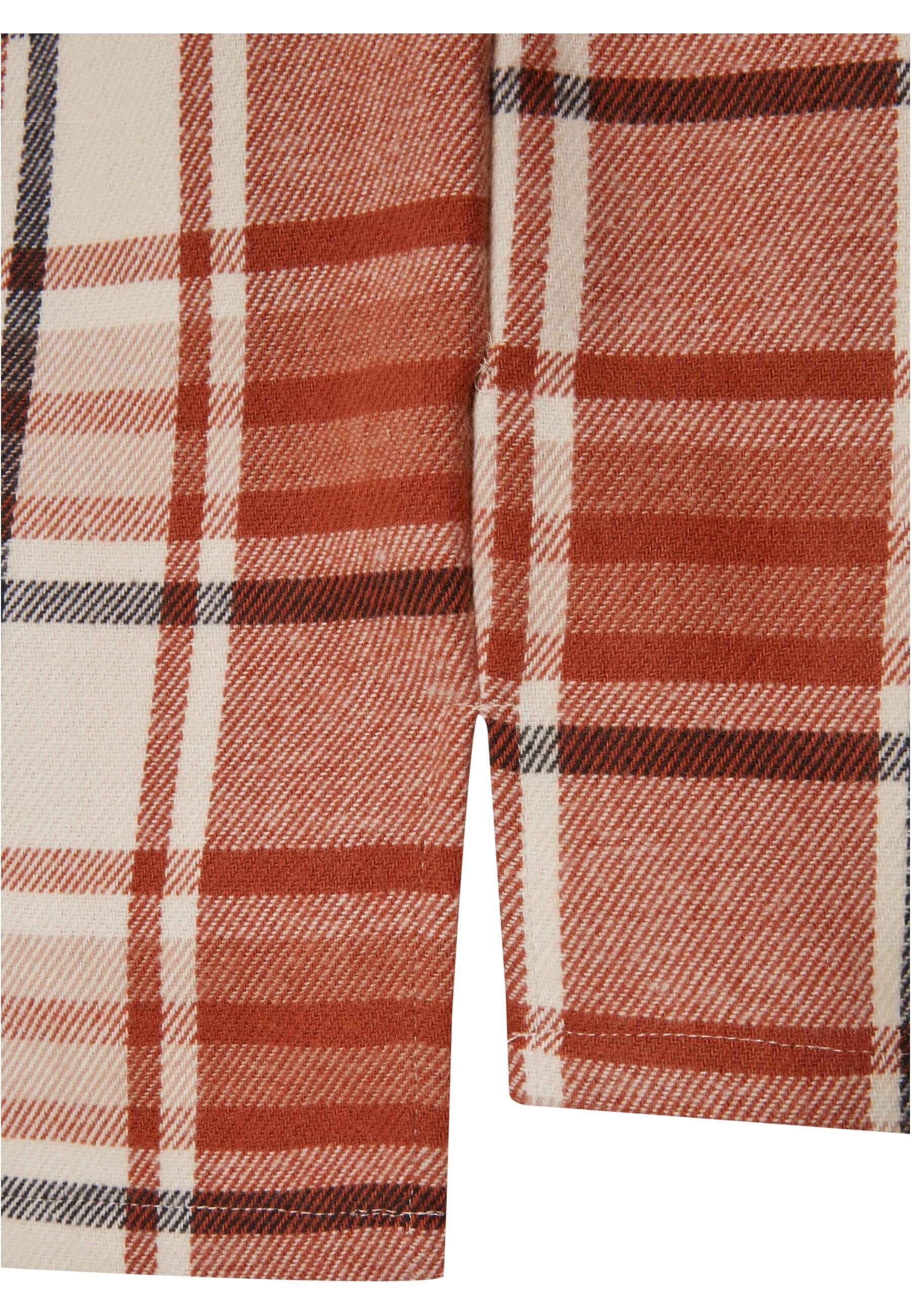 URBAN CLASSICS Langarmhemd »Urban Classics Herren Long Oversized Checked Leaves Shirt«, (1 tlg.)