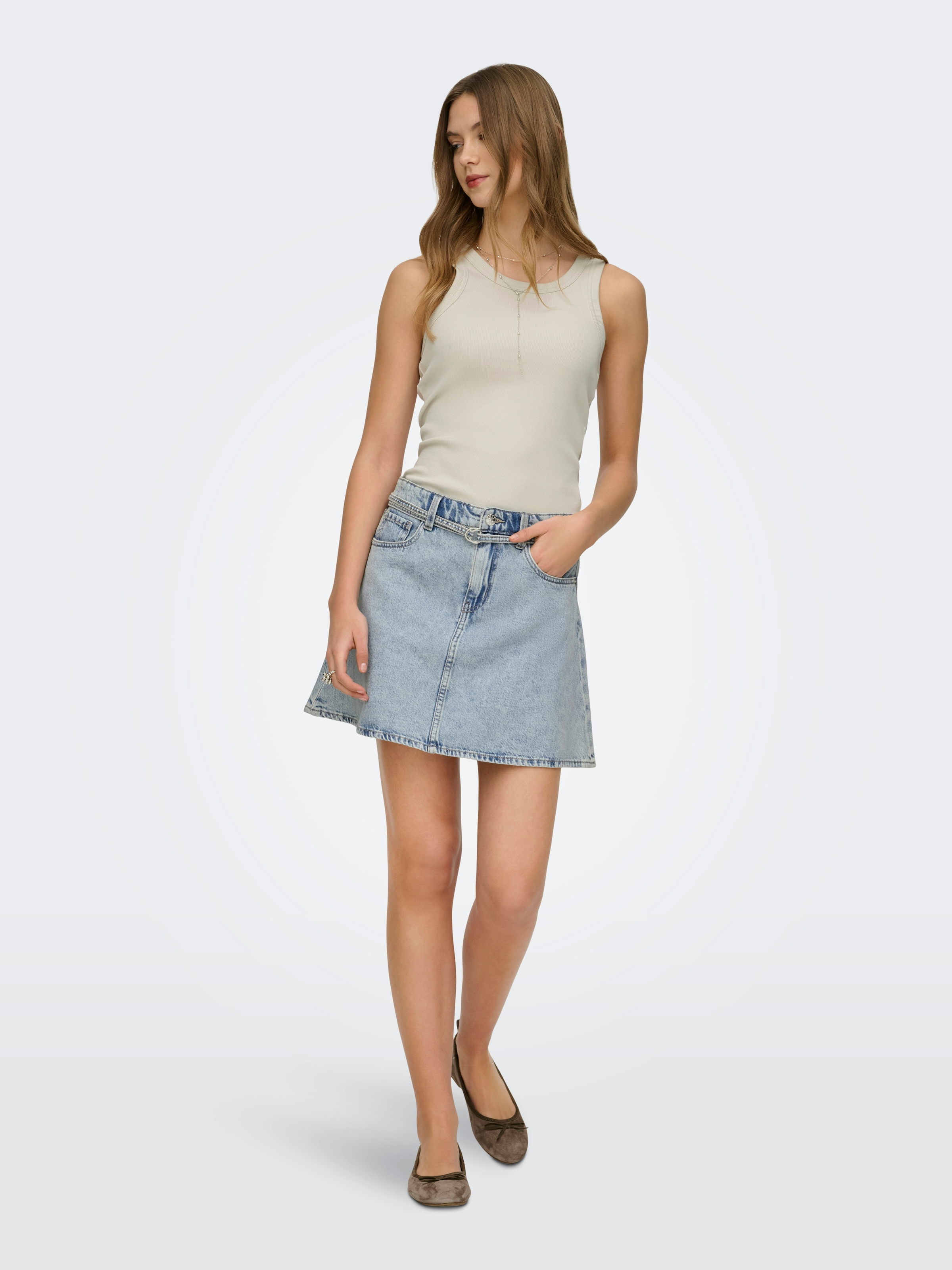 ONLY Tanktop »ONLVAL 2-WAY TANK TOP JRS NOOS« Baumwollmischung, Rundhals