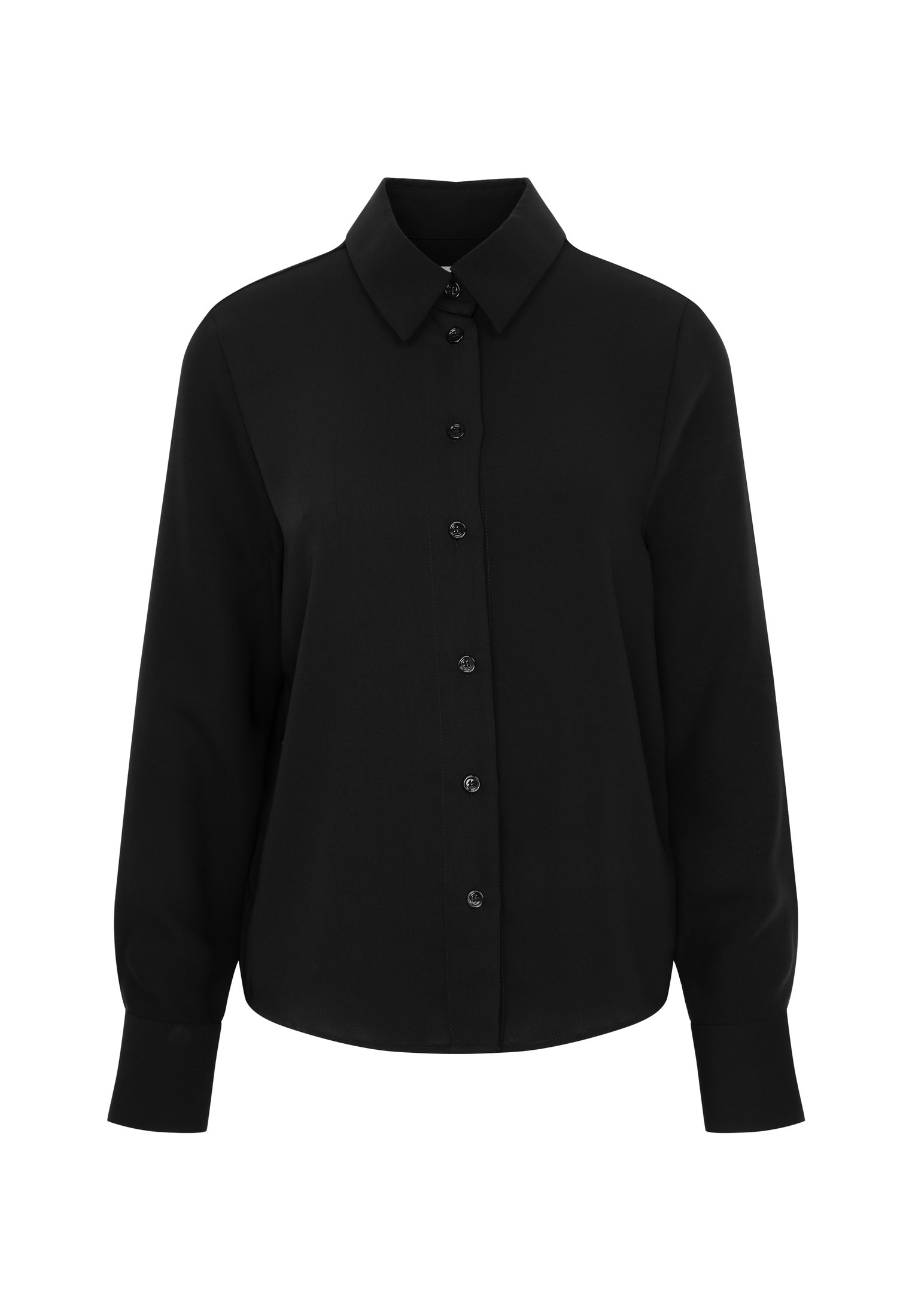 seidensticker Hemdbluse »Schwarze Rose«, Langarm Kragen Uni