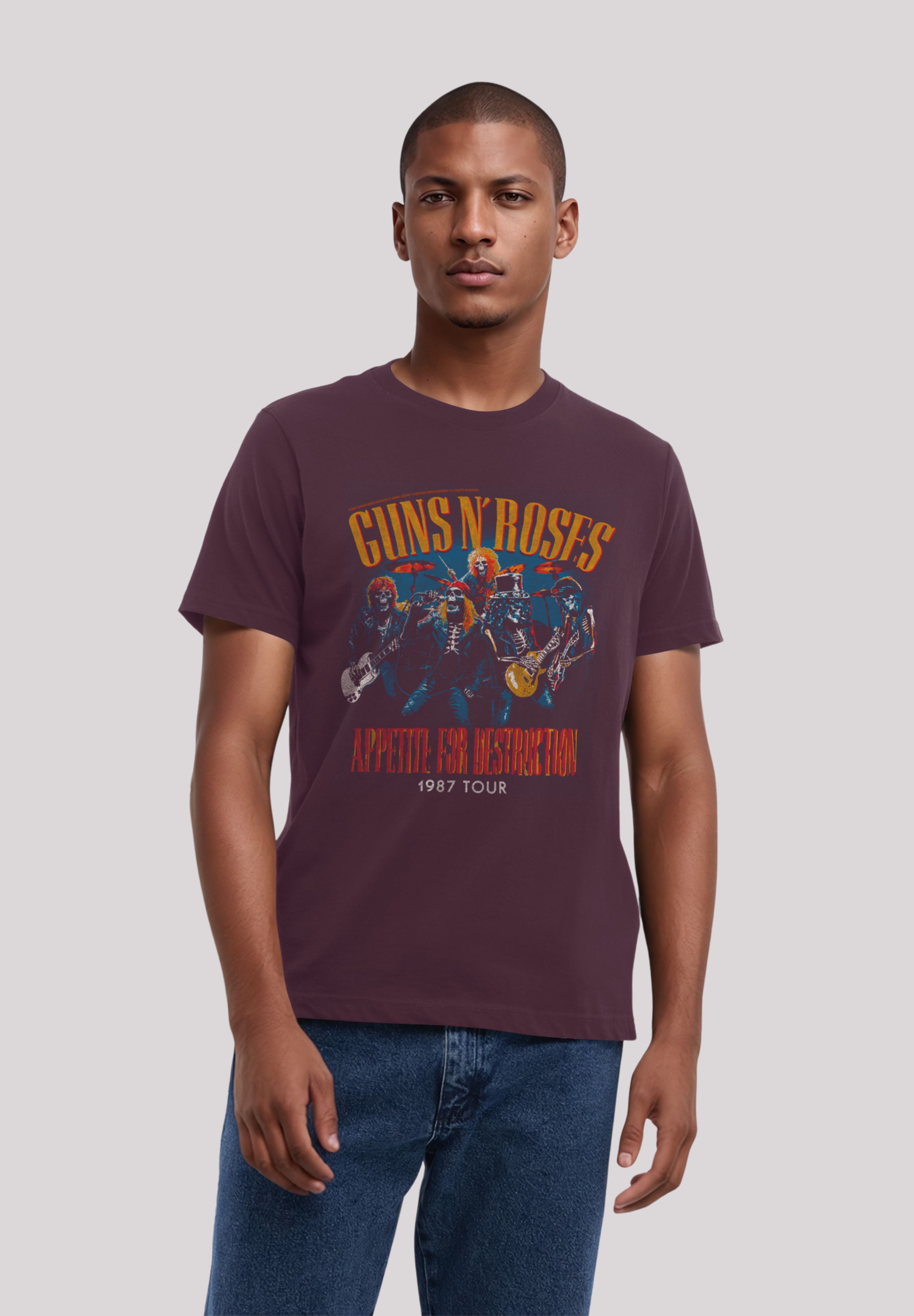 F4NT4STIC T-Shirt "Guns N Roses 1987 Tour Vintage Rock" Premium Qualität günstig online kaufen
