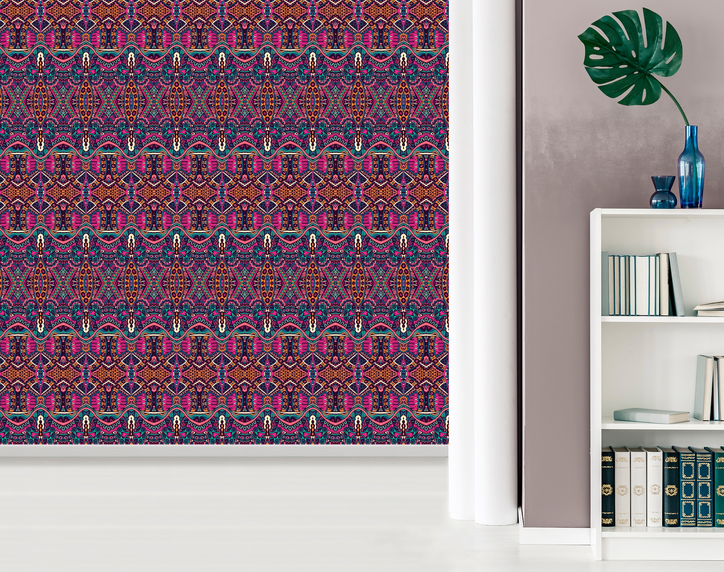 queence Vinyltapete »Amira« Farbverlauf | abstrakt | bedruckt | gemustert glatt 90x250cm, selbstklebend, kinderleichte Anbringung, , Sticker