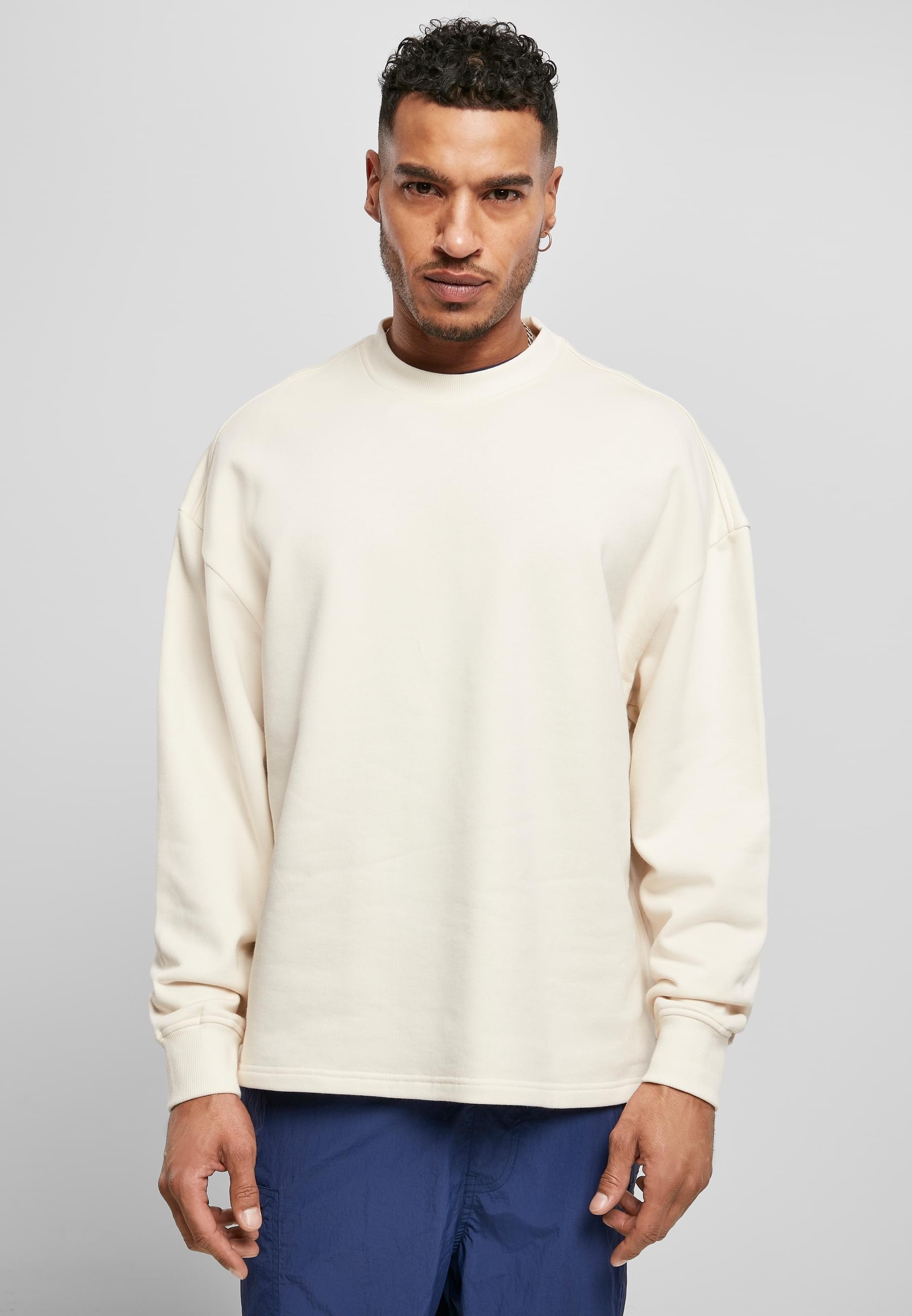 URBAN CLASSICS Rundhalspullover »Urban Classics Herren Organic Oversized Boxy Crew«, (1 tlg.)