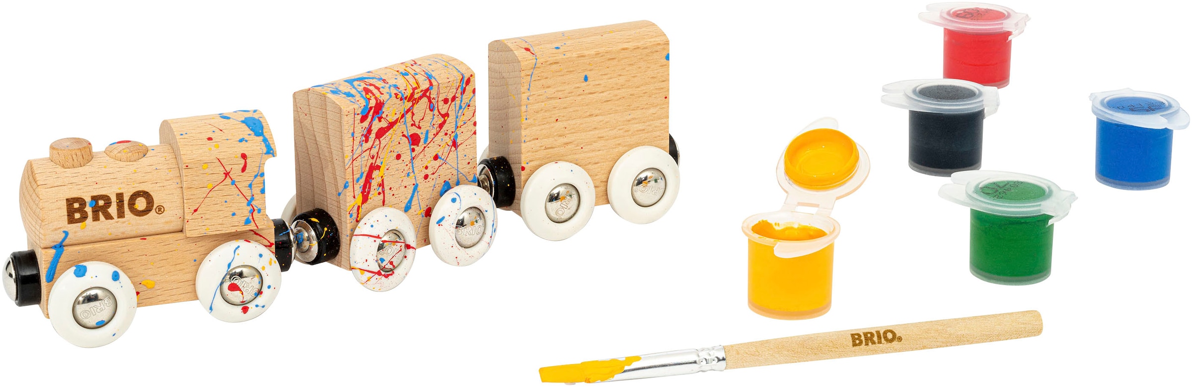 BRIO® Spielzeug-Zug »Holzzug zum Anmalen«, Made in Europe; FSC® - schützt Wald - weltweit