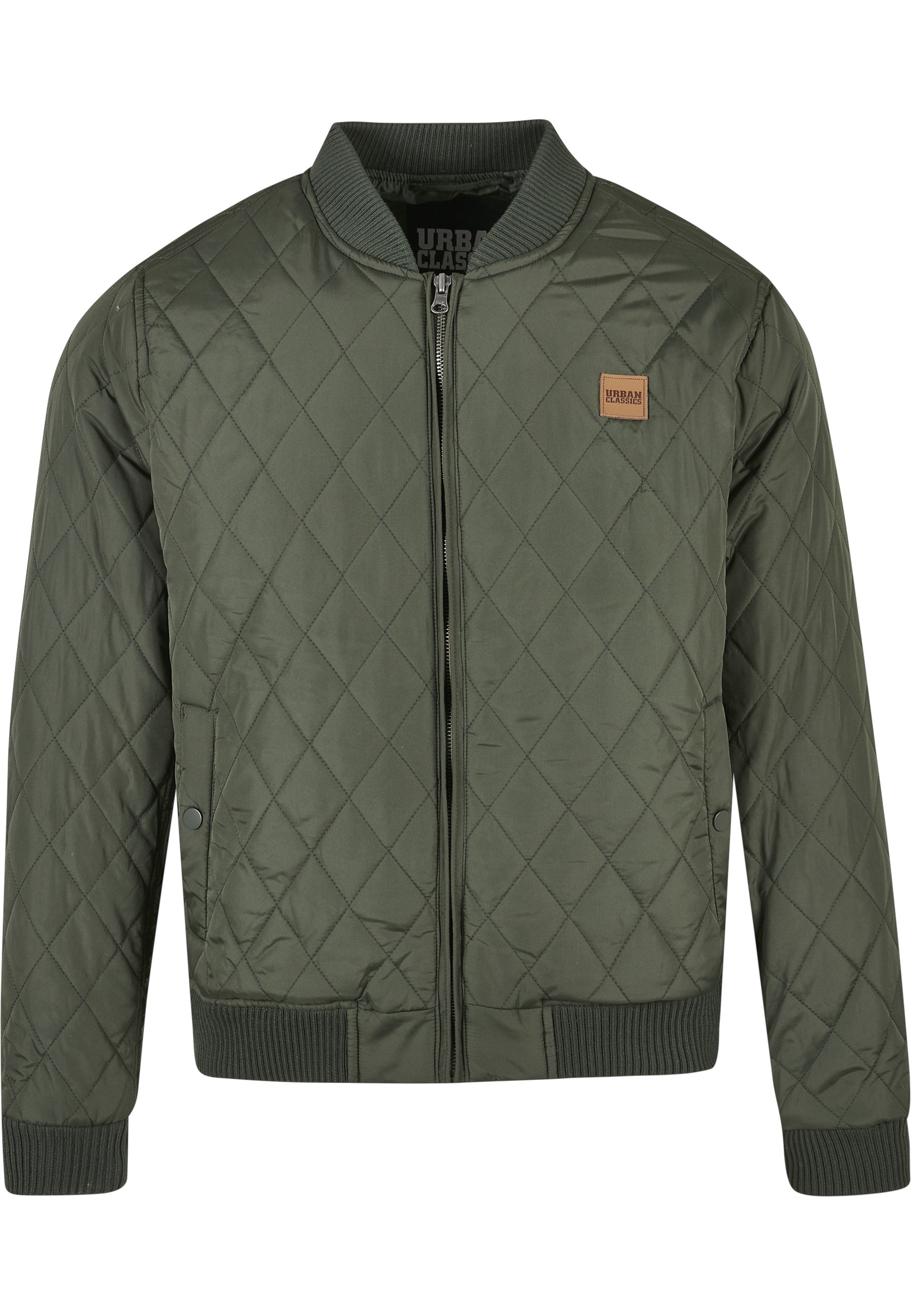 URBAN CLASSICS Allwetterjacke "Urban Classics Herren Diamond Quilt Jacket" 1 Stk. tlg. ohne Kapuze