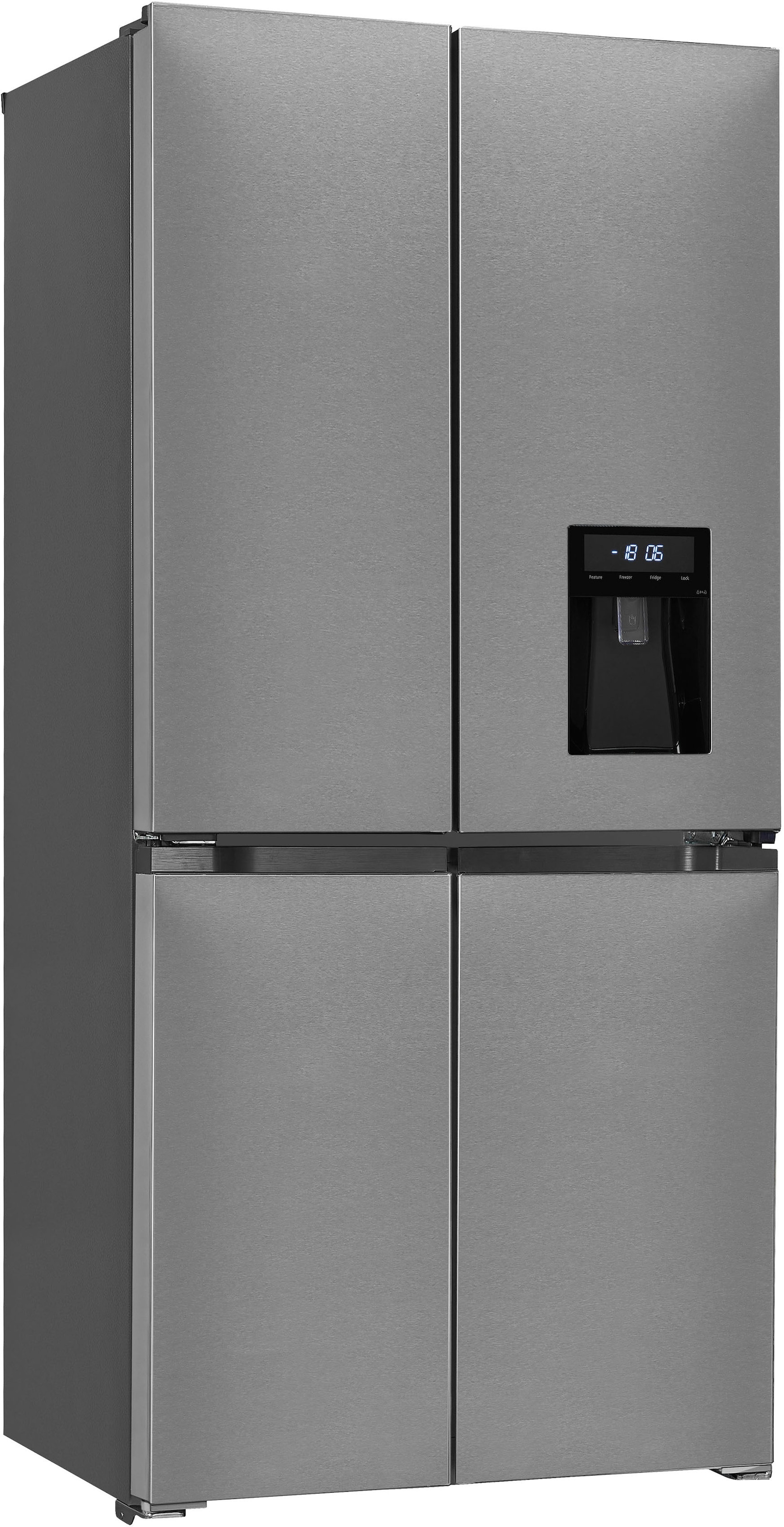 exquisit Multi Door "MD430-100-WS-200E inoxlook" 183 hoch 83,6 breit 432 L günstig online kaufen