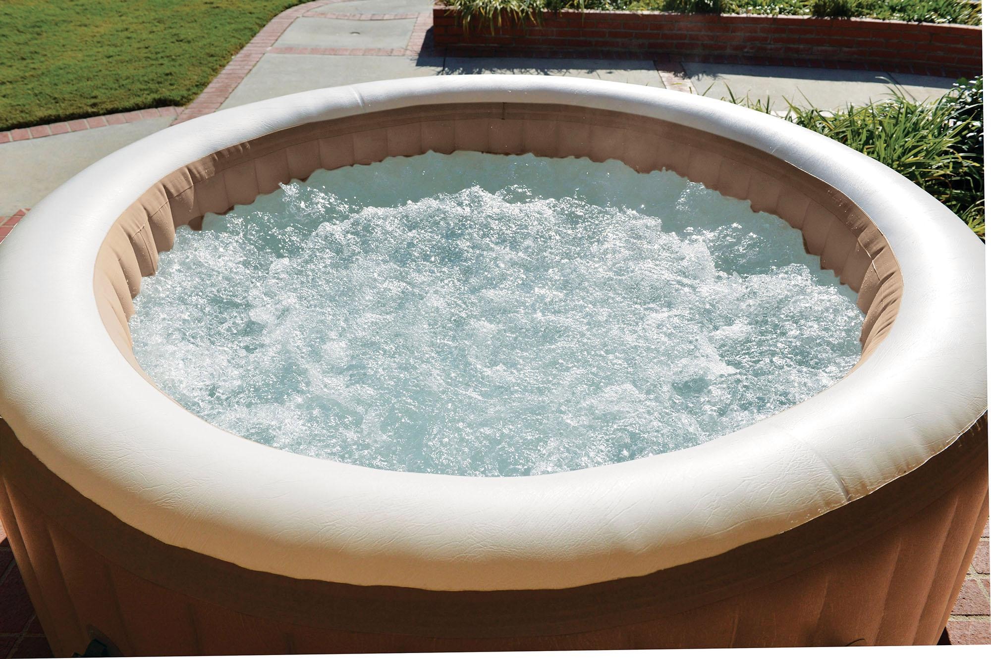 Intex Whirlpool »PureSpa Bubble Massage Round Whirlpool-Komplett-Set Intex«, (Set, 6 tlg.)