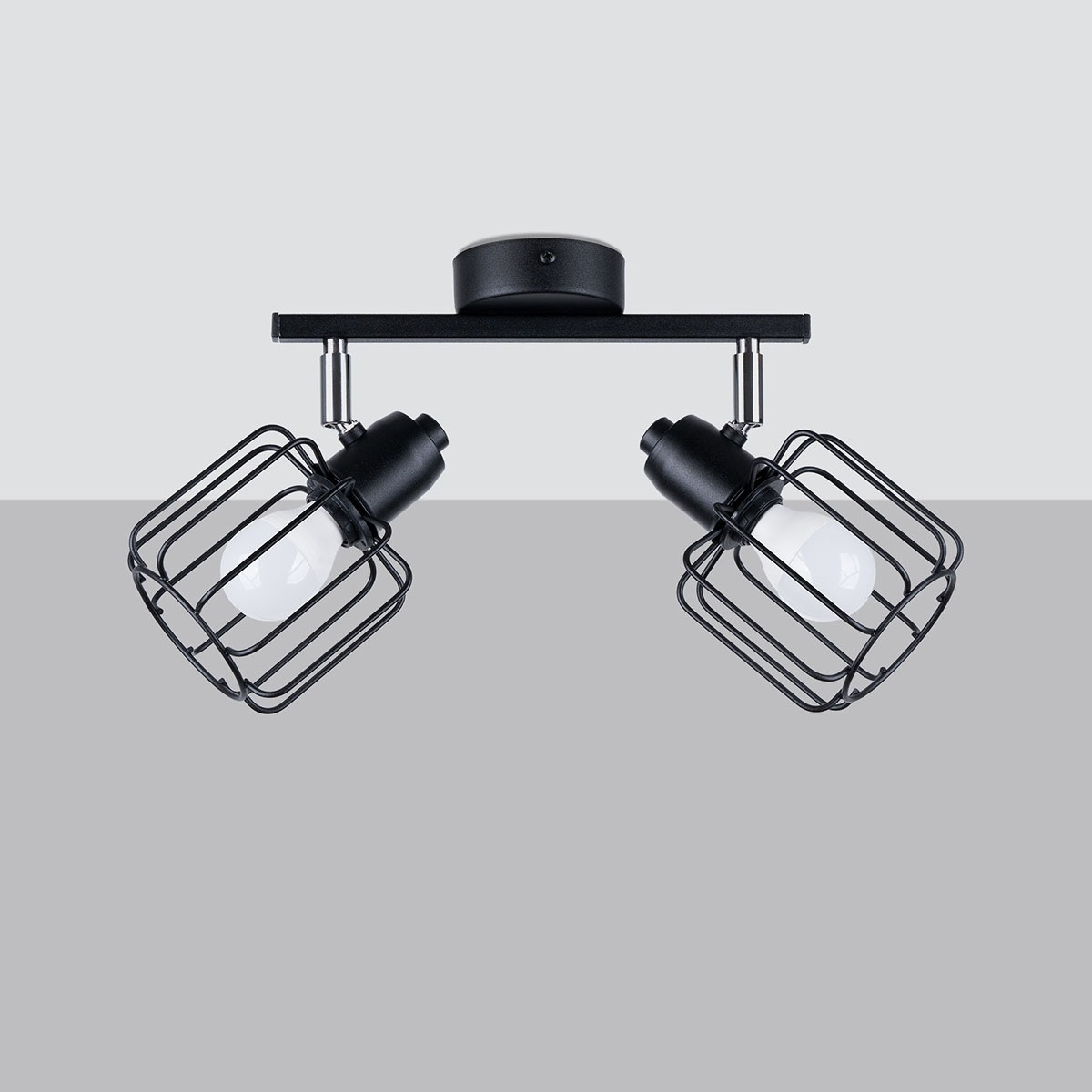 SOLLUX lighting Deckenleuchte »BELUCI«, 2 flammig, Leuchtmittel E14 | ohne Leuchtmittel, beweglicher Lampenschirm
