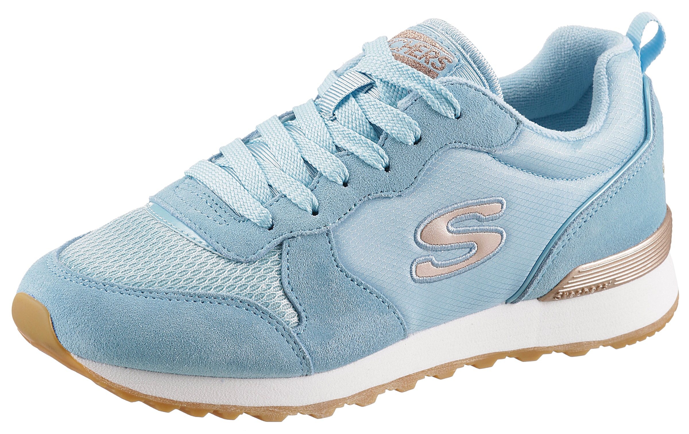 Skechers Sneaker "OG 85 - GOLDN GURL", Freizeitschuh, Halbschuh, Schnürschuh mit Air-Cooled Memory Foam