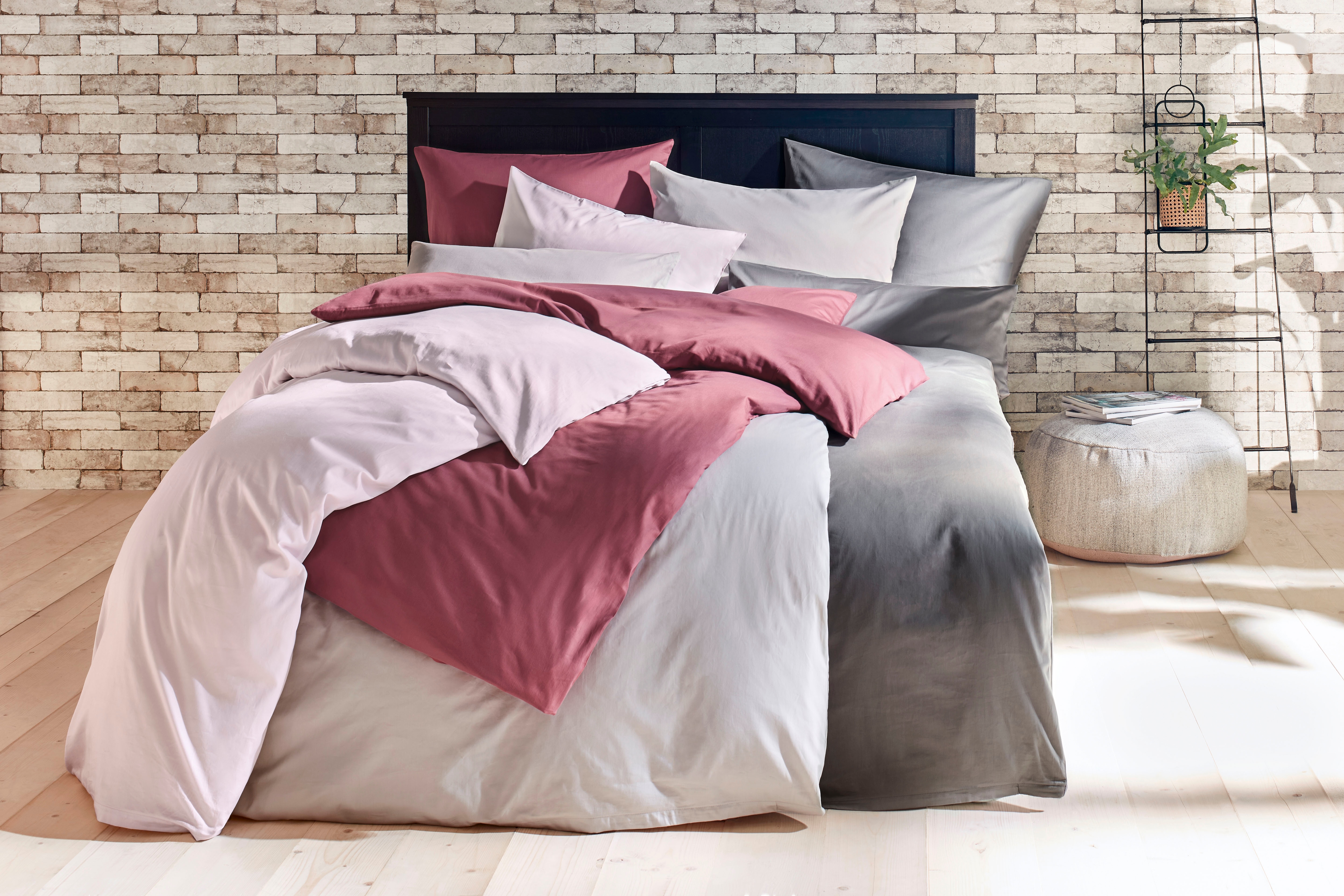 Thumbnail - Primera Bettwäsche "Uni Luxus-Satin in Gr. 135x200, 155x220 oder 200x200 cm" 2 Stk. Bettwäsche aus Baumwolle, unifarbene...