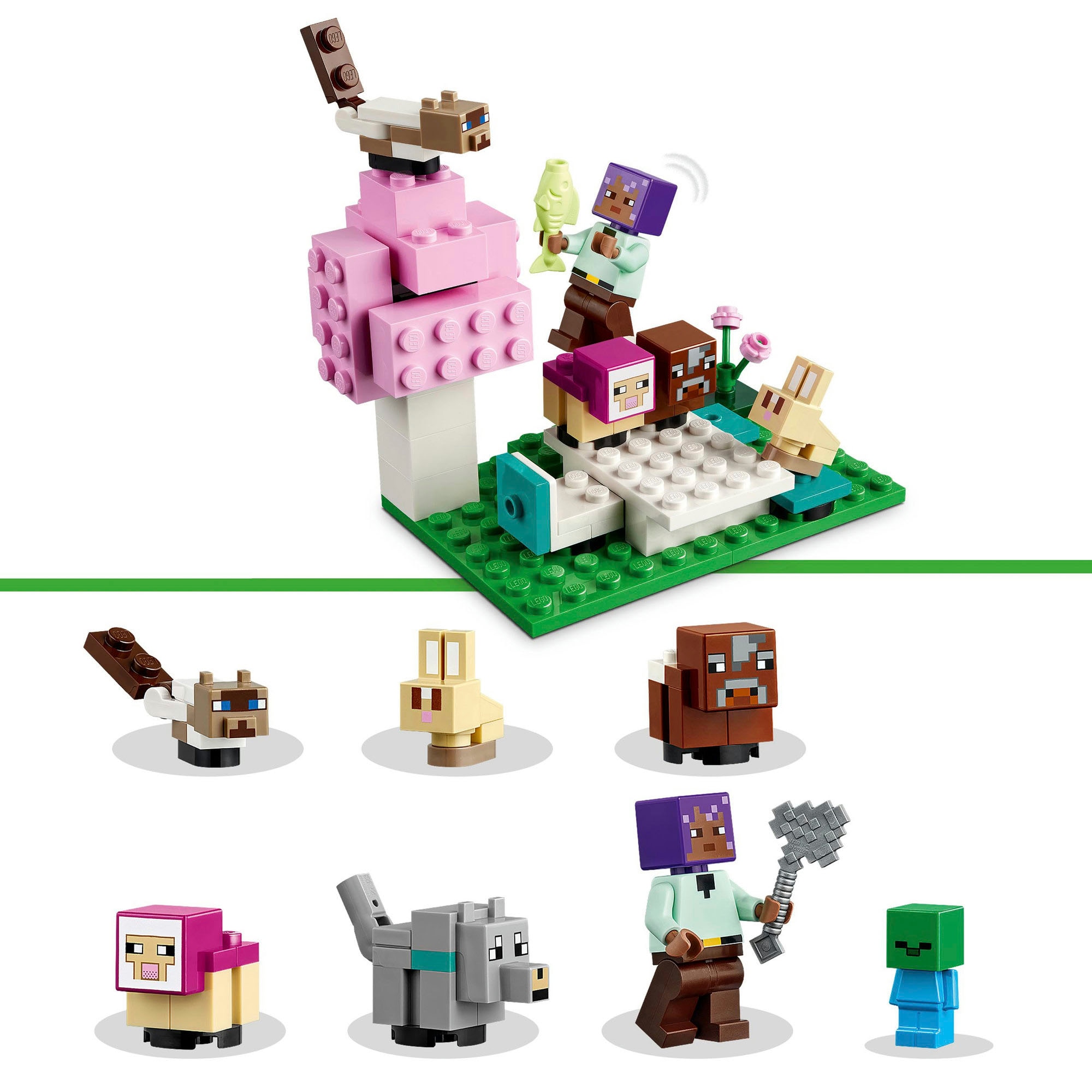 LEGO® Konstruktionsspielsteine »Das Tierheim (21253), LEGO Minecraft«, (206 St.), Made in Europe