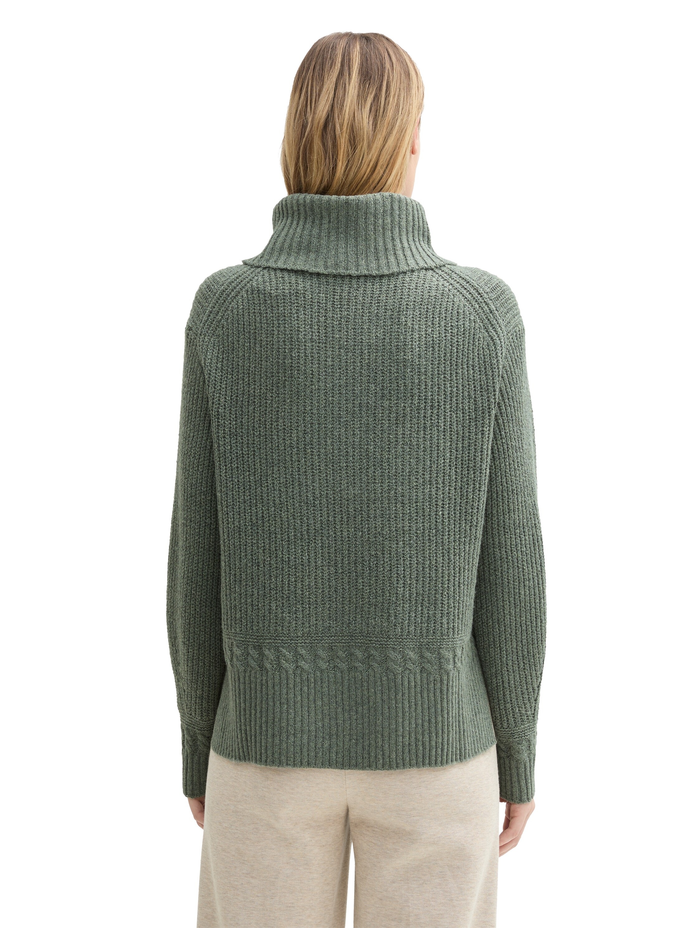 TOM TAILOR Strickpullover, mit extra großem Struktur-Kragen günstig online kaufen